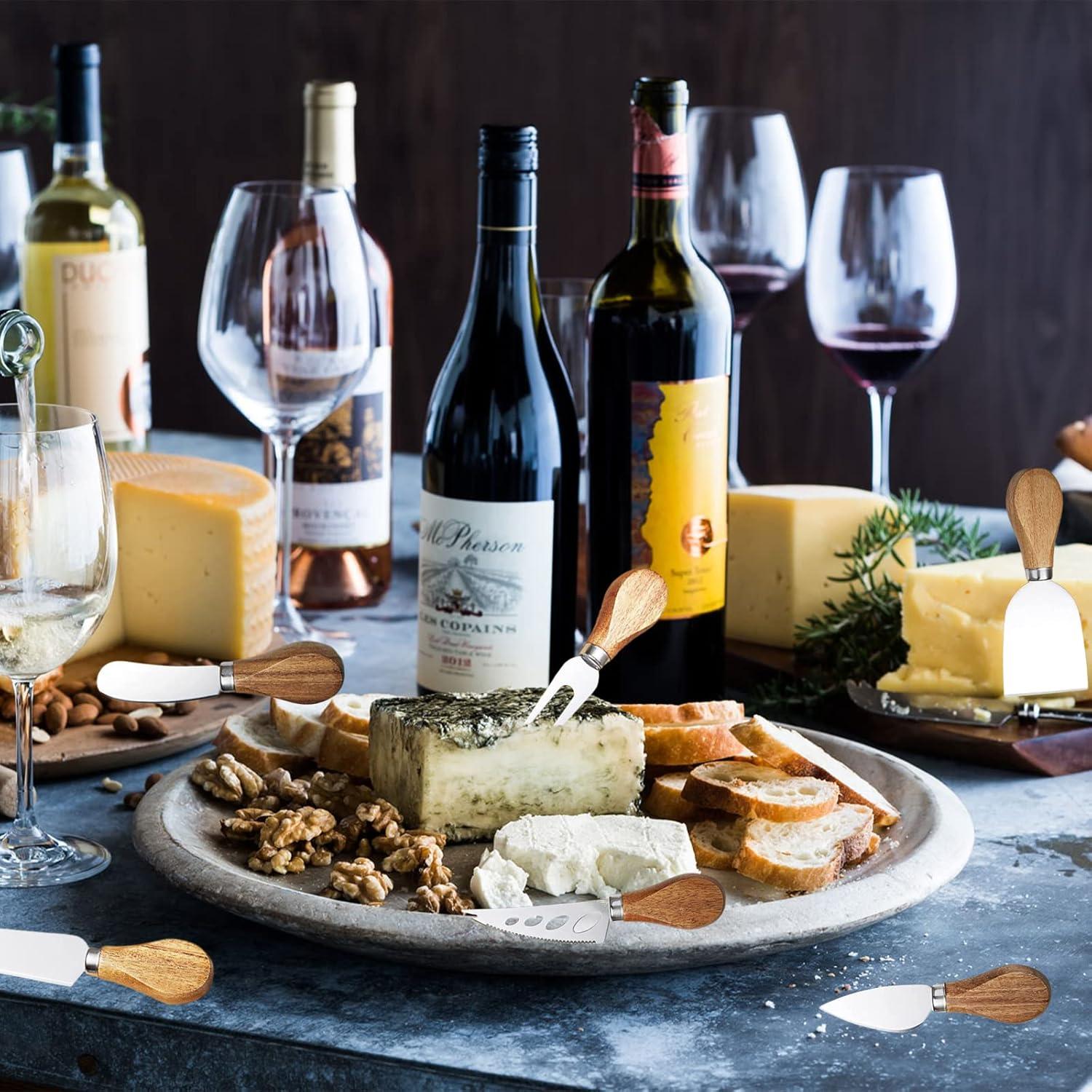 Juego de cuchillos de queso KT-GARY 6 piezas acero inoxidable