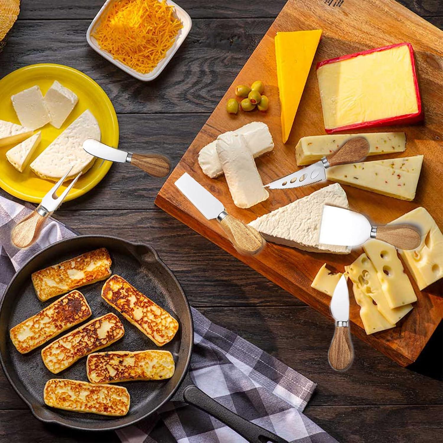 Juego de cuchillos de queso KT-GARY 6 piezas acero inoxidable