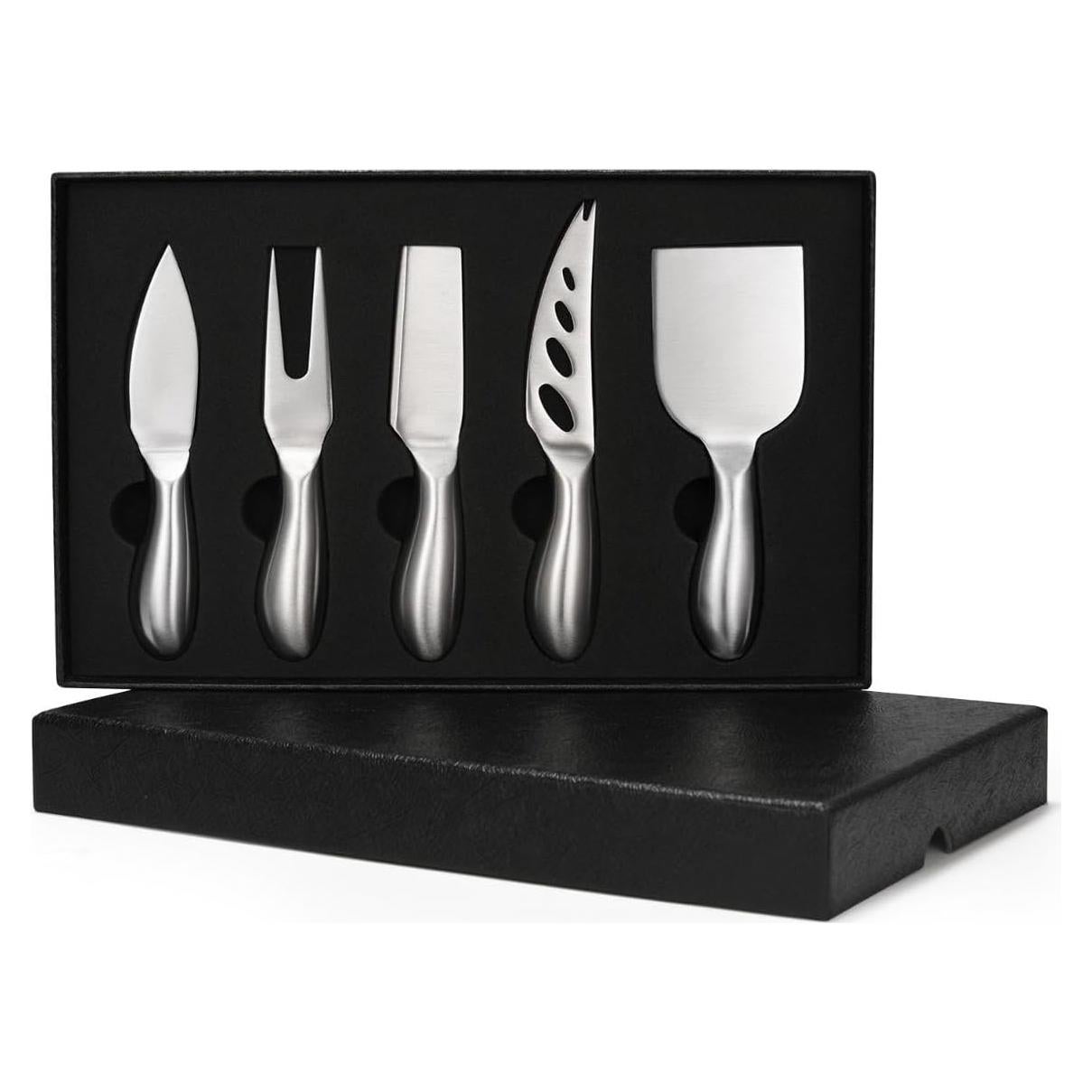 Juego de cuchillos para queso CGGYYZ 5 piezas acero inoxidable
