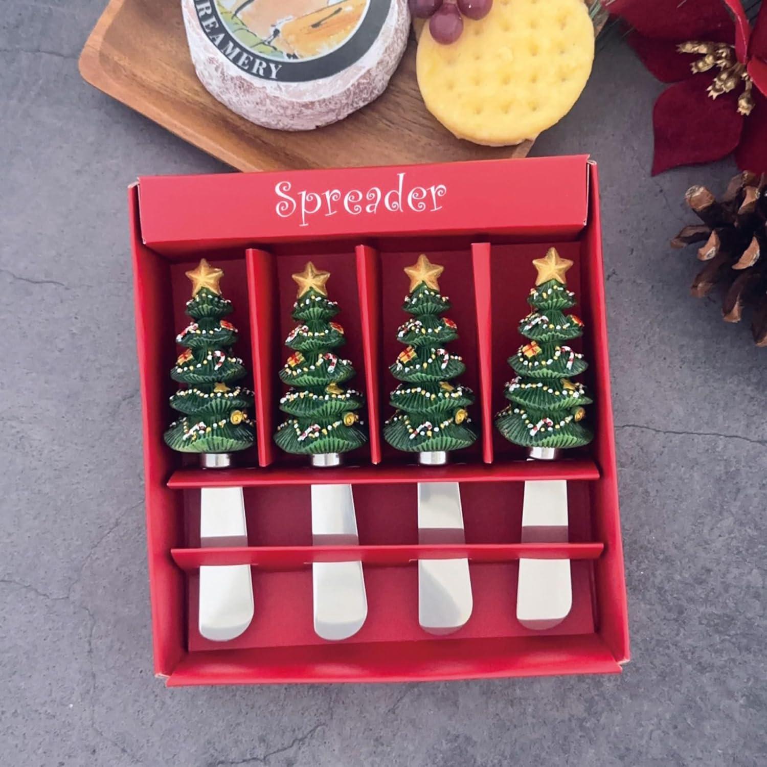 Set de 4 Esparcidores de Queso Supreme Housewares - Árbol de Navidad