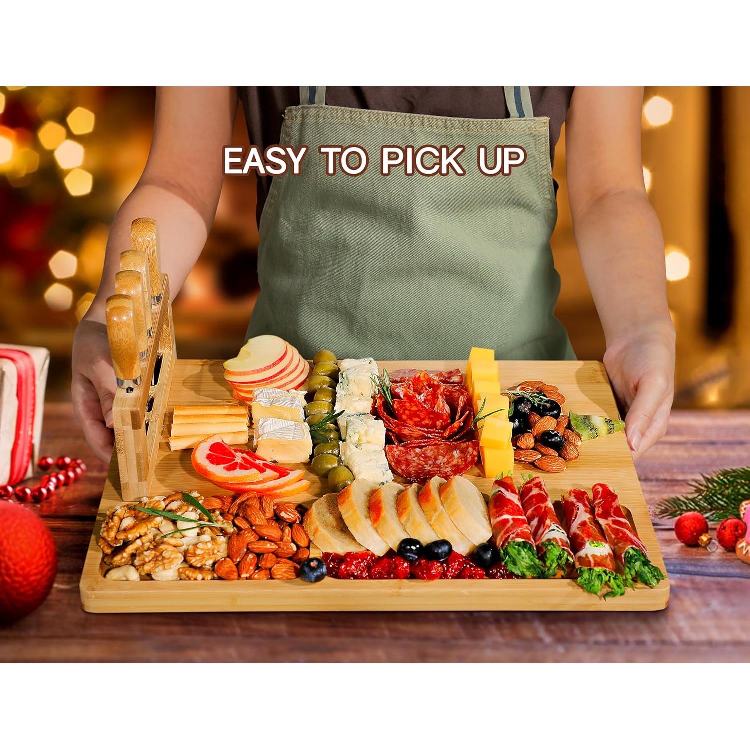 Tablero de Queso Easoger Extra Grande con Soporte Magnético