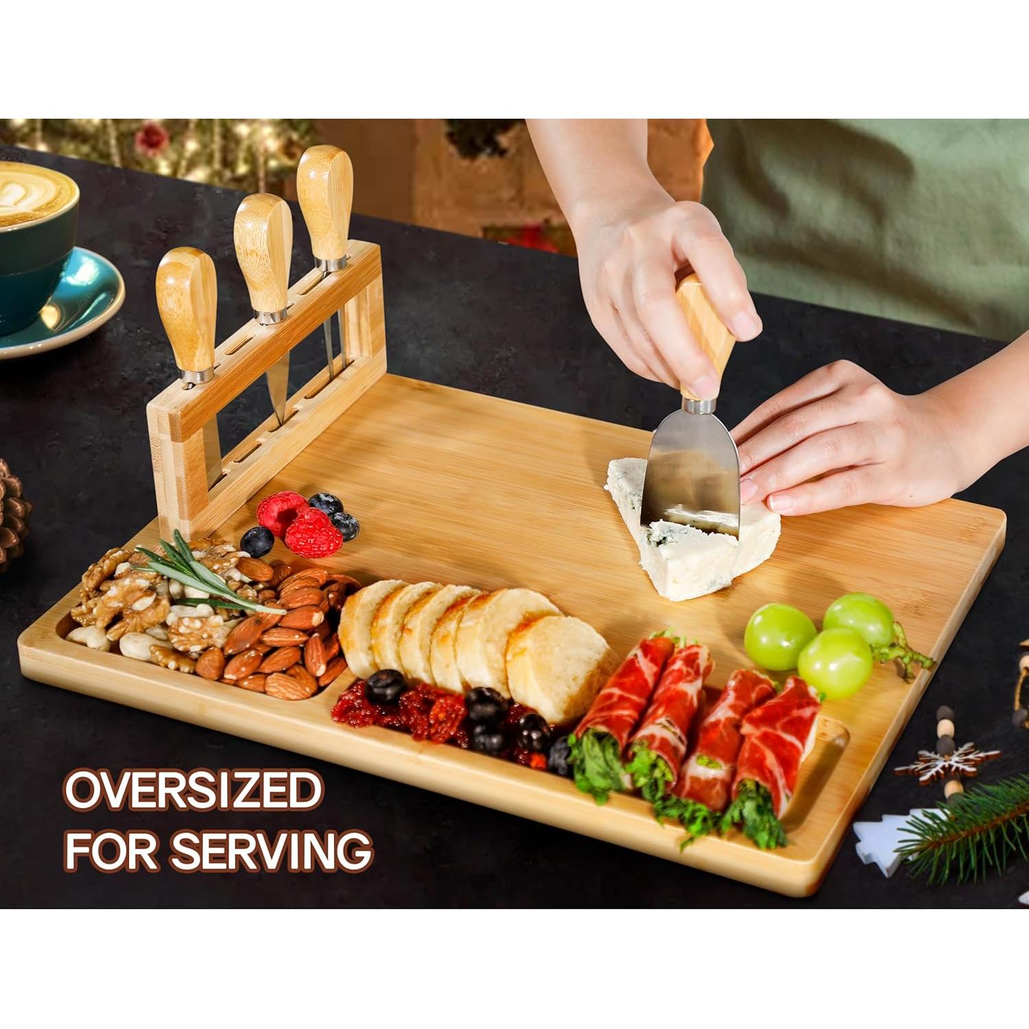 Tablero de Queso Easoger Extra Grande con Soporte Magnético