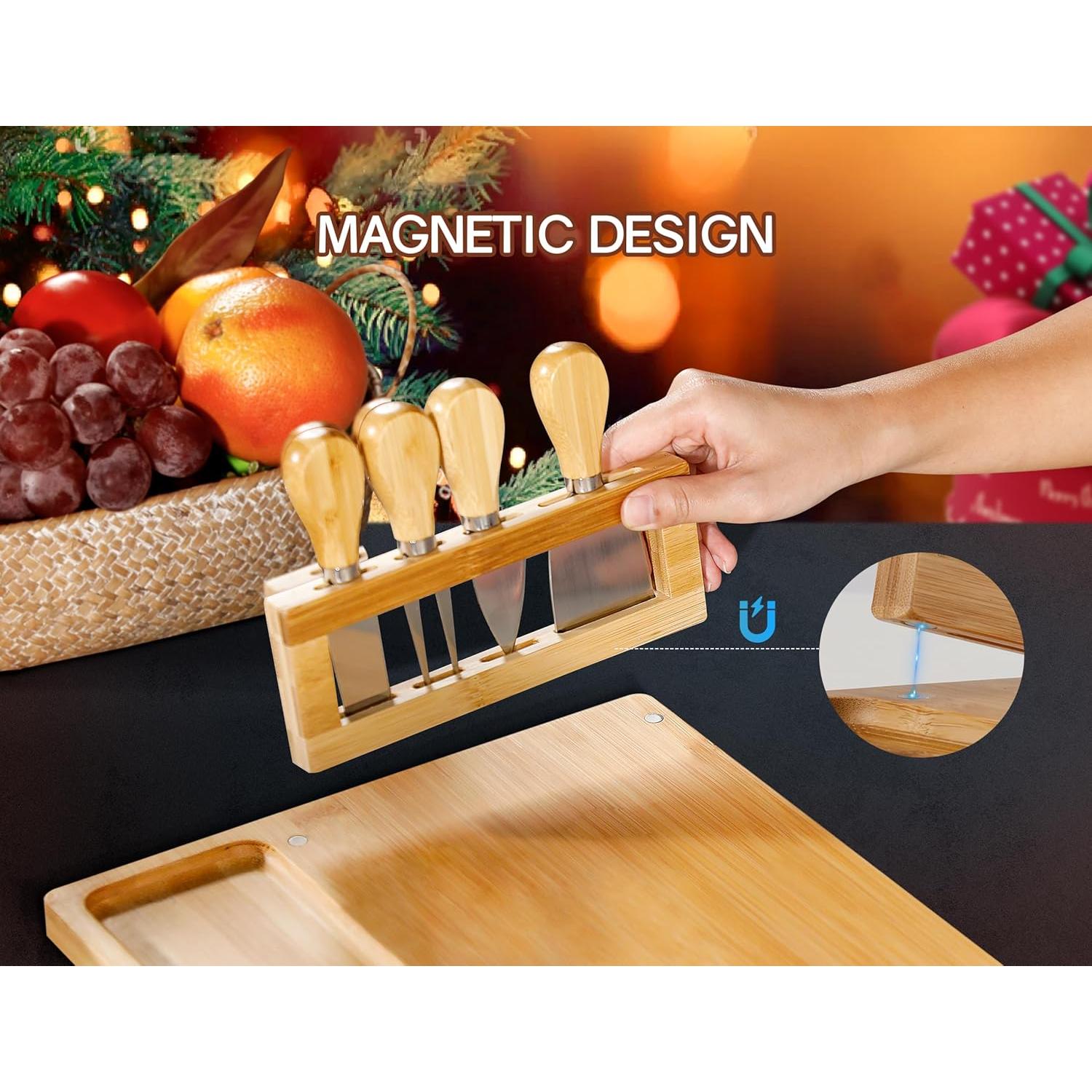 Tablero de Queso Easoger Extra Grande con Soporte Magnético