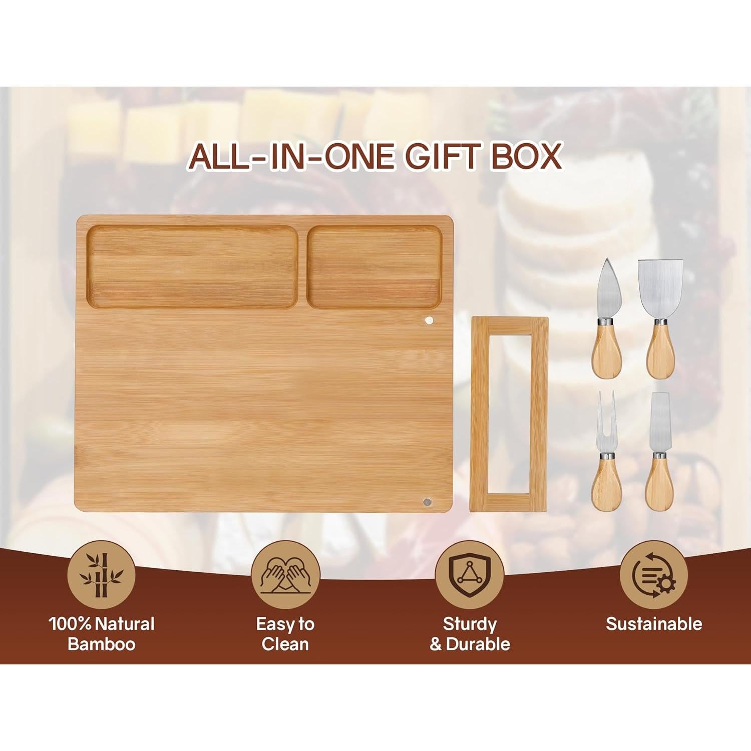 Tablero de Queso Easoger Extra Grande con Soporte Magnético