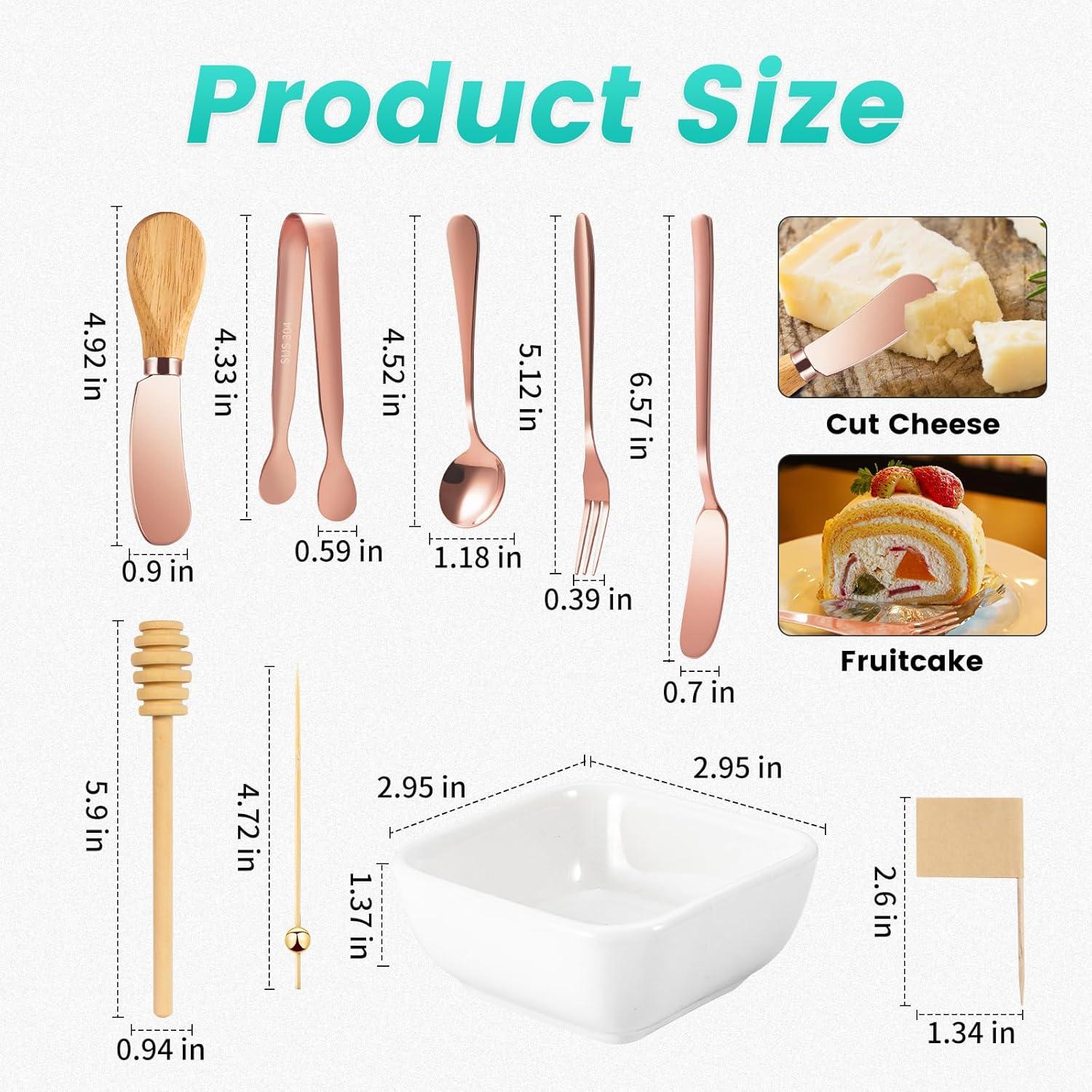 Kit de Accesorios para Tabla de Charcutería LifeMusican Oro Rosa