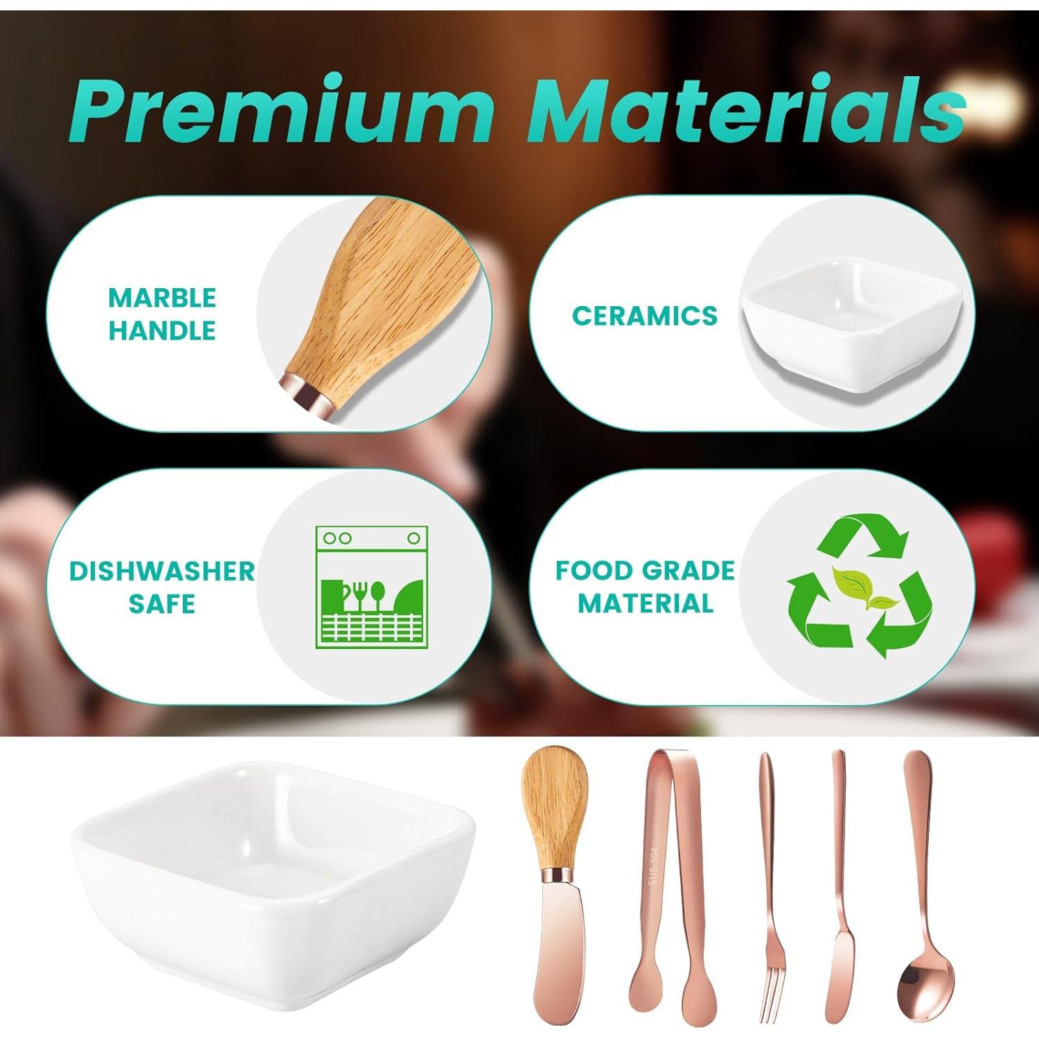 Kit de Accesorios para Tabla de Charcutería LifeMusican Oro Rosa