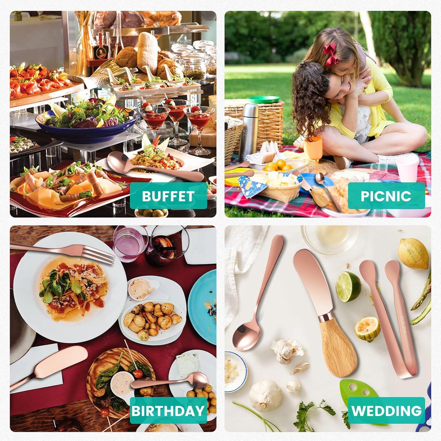 Kit de Accesorios para Tabla de Charcutería LifeMusican Oro Rosa