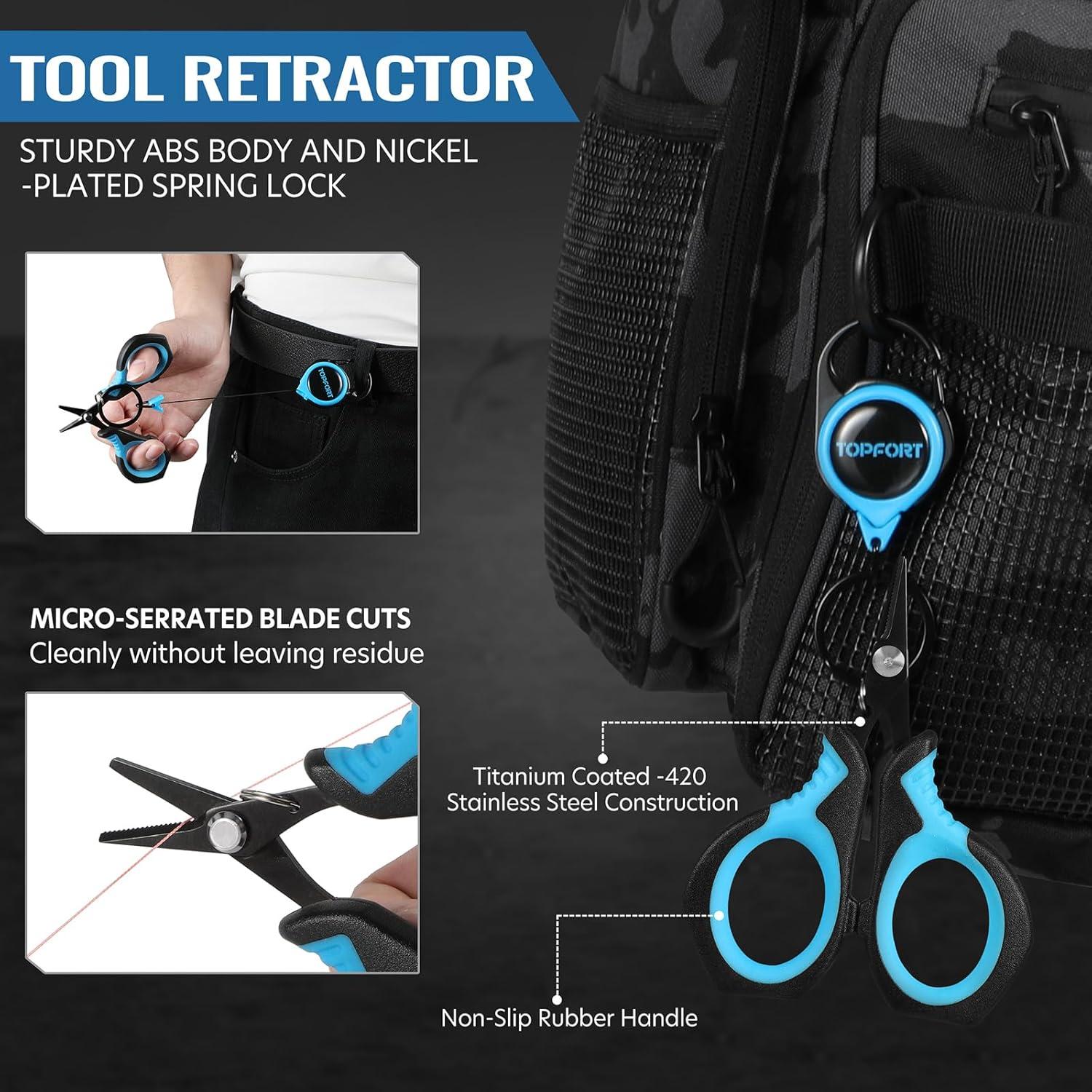 Kit de Herramientas de Pesca TOPFORT 7 Piezas - Accesorios Premium