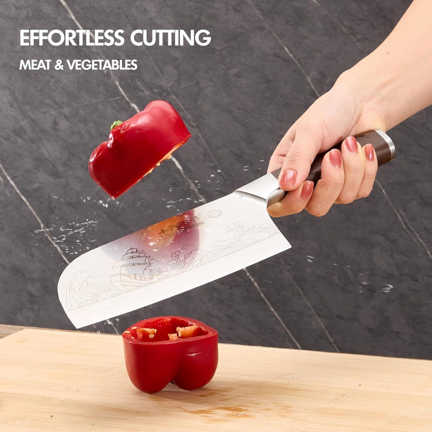 Juego de Cuchillos de Cocina SHI BA ZI ZUO 2 Pcs Acero Inoxidable