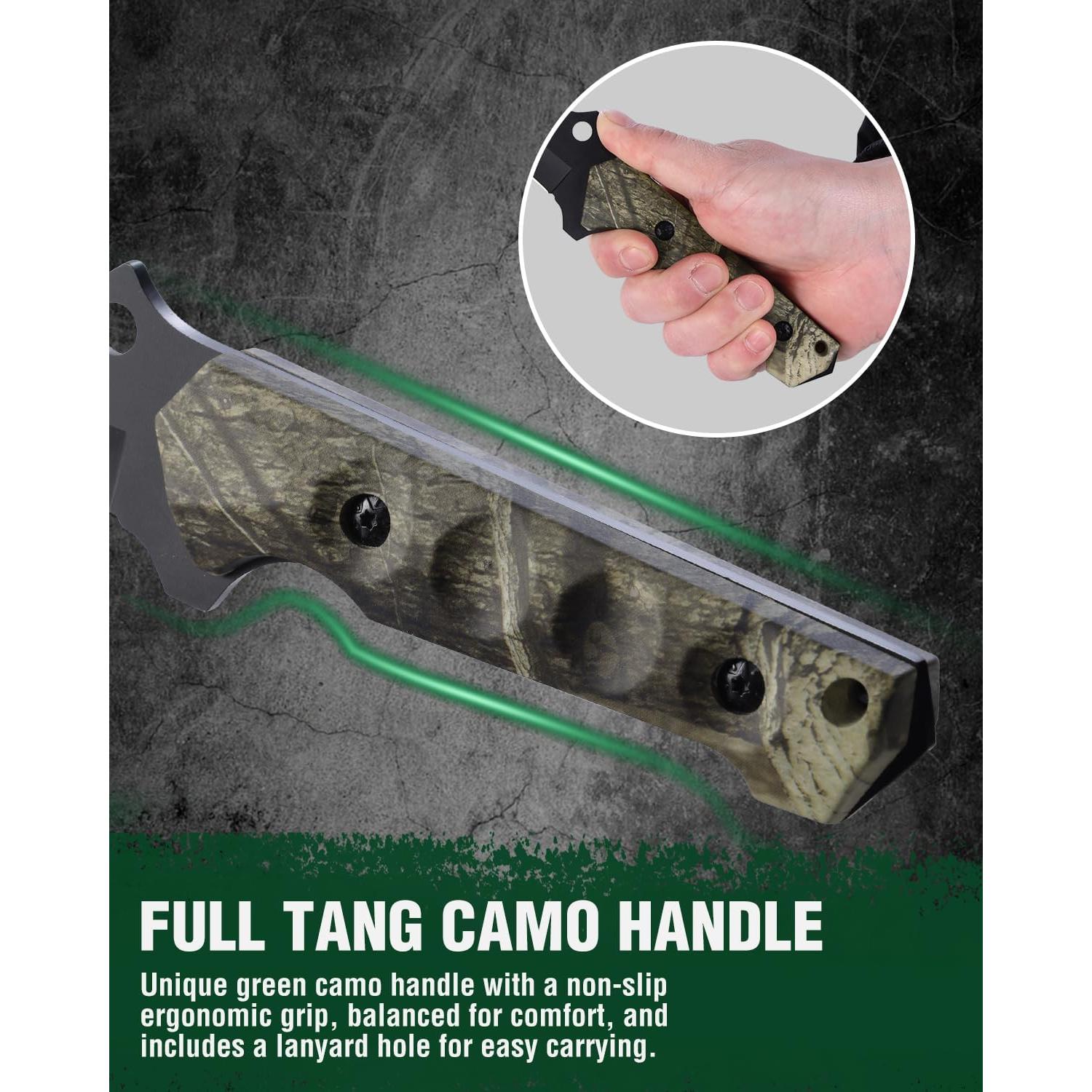 Juego de Cuchillos de Caza Mossy Oak - 2 Piezas, Funda Incluida