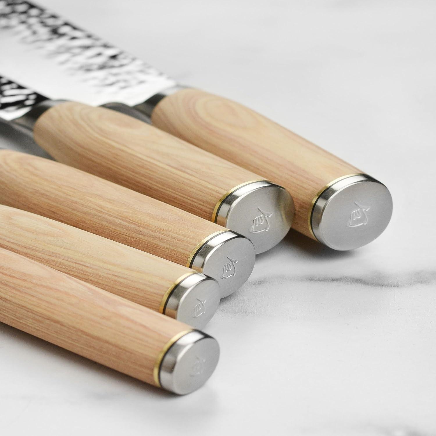 Conjunto de Cuchillos Shun Premier Blonde 12 Piezas Forjados