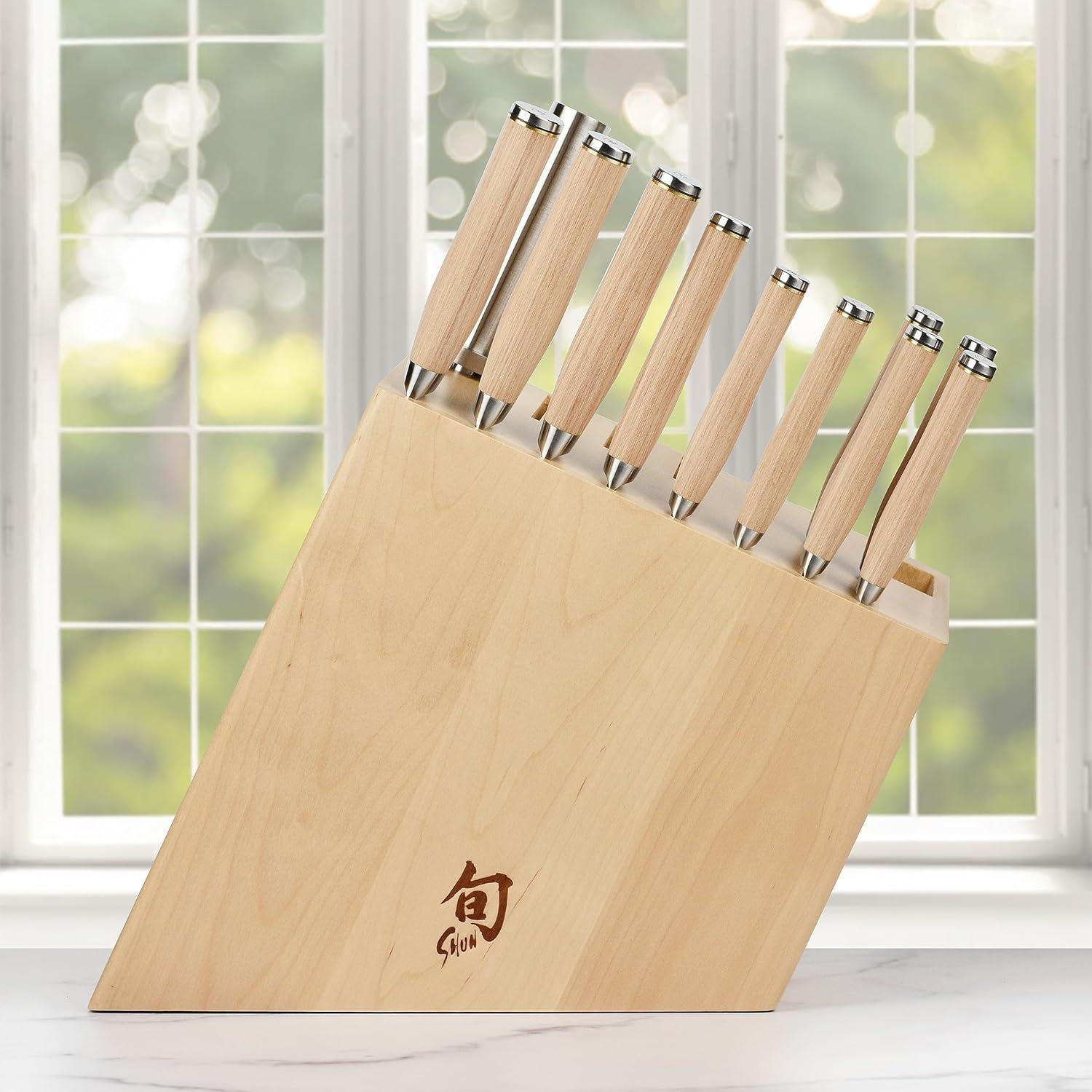 Conjunto de Cuchillos Shun Premier Blonde 12 Piezas Forjados