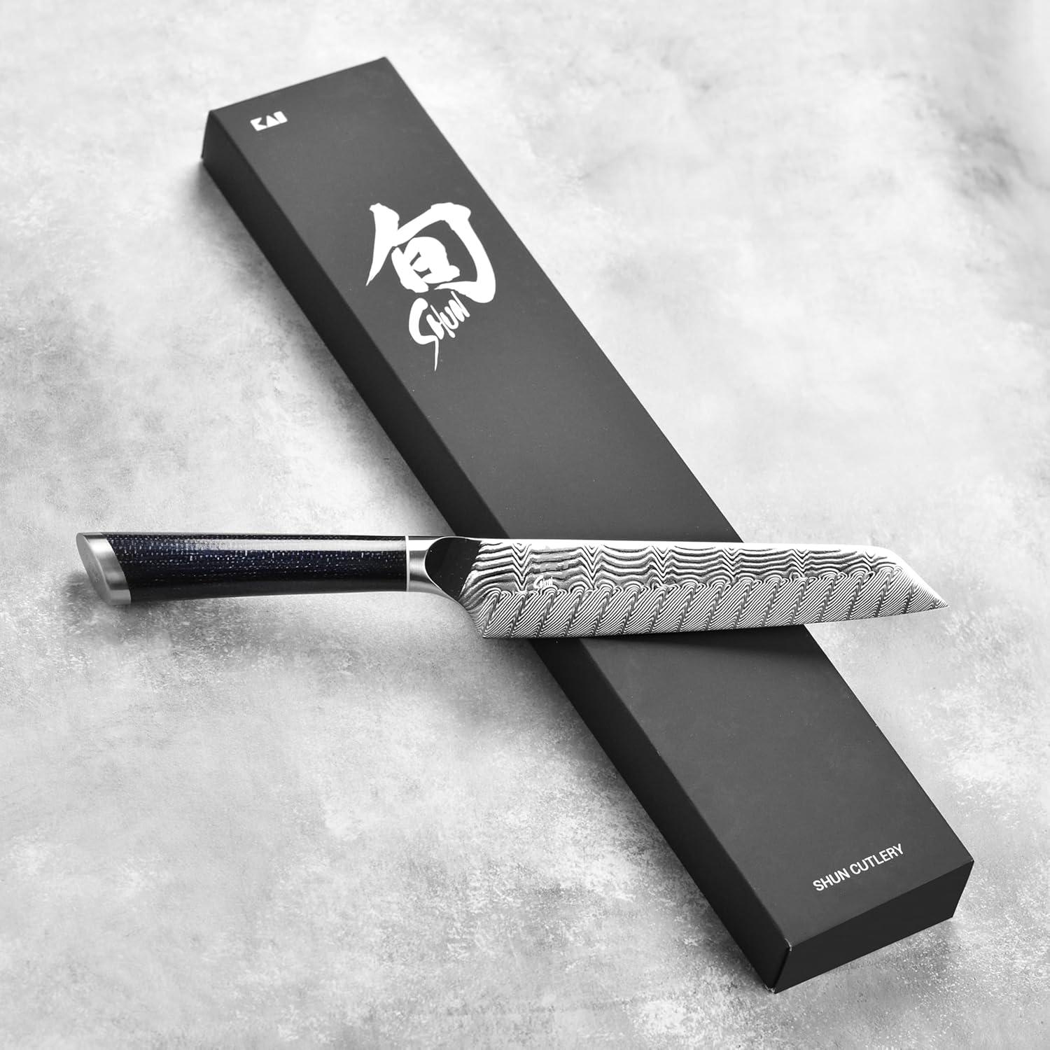 Cuchillo de Utilidad Shun Shiranami 16.5 cm Doble Núcleo VG10 VG2