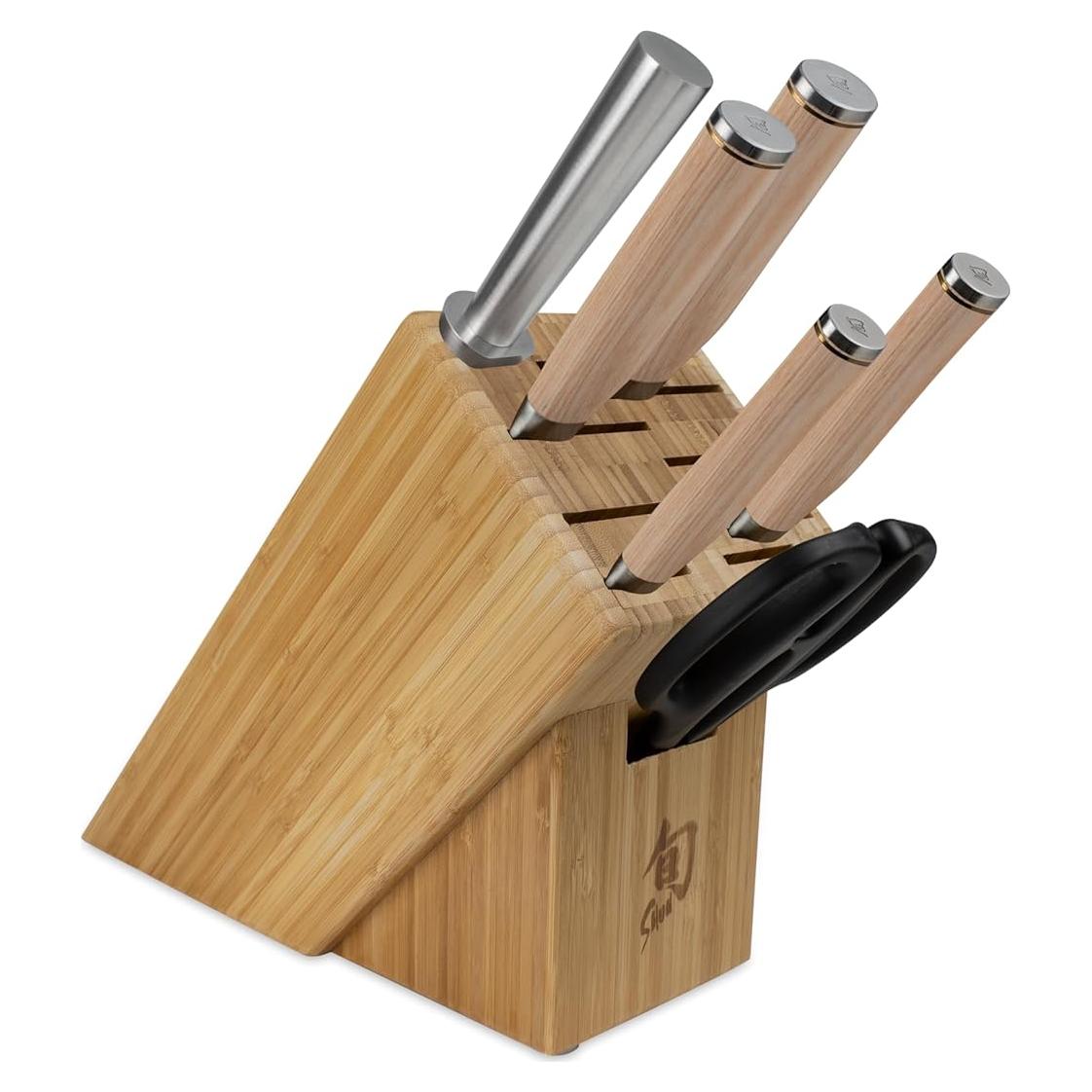 Conjunto de Cuchillos Shun Premier Blonde 7 Piezas Hechos a Mano