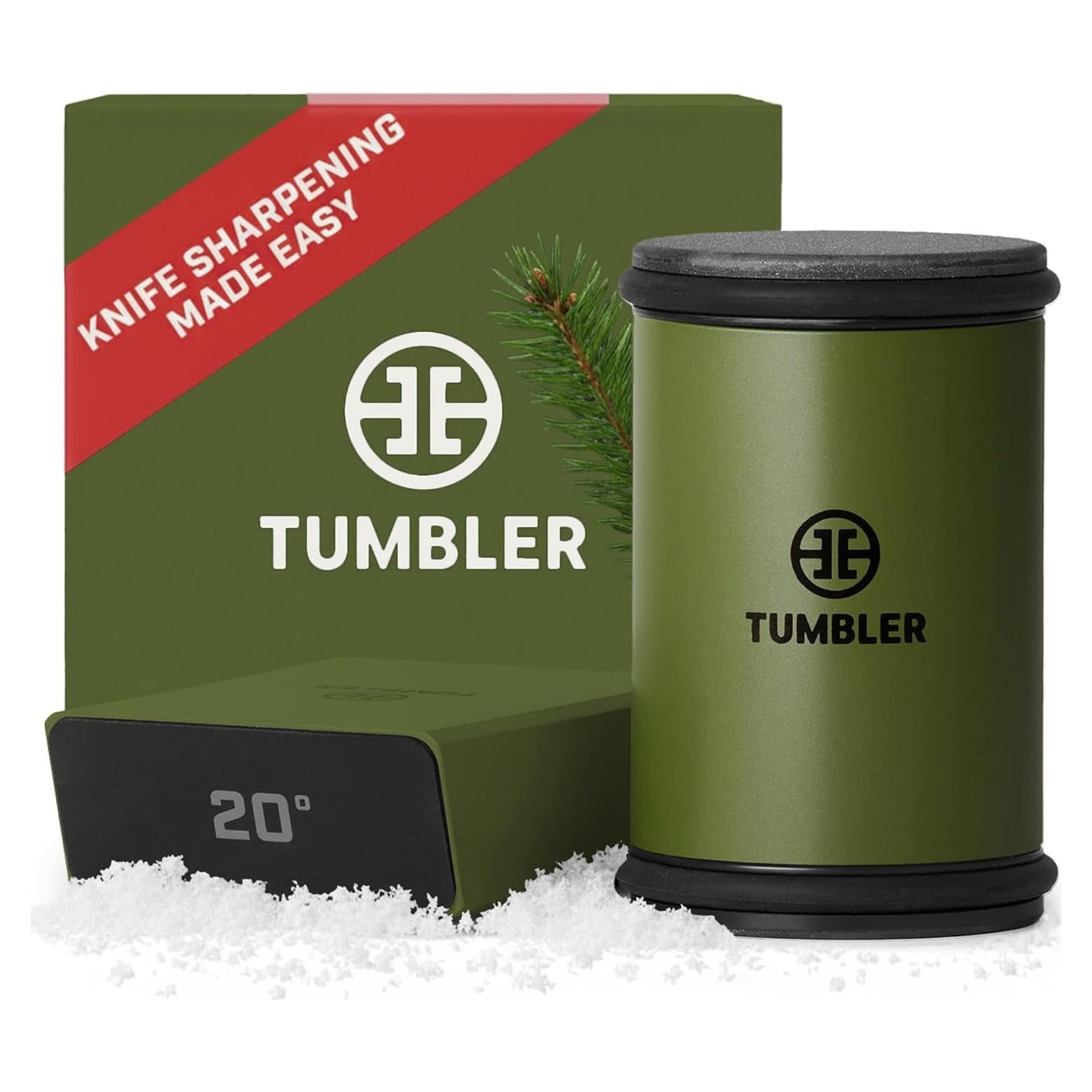 Afilador de Cuchillos TUMBLER Pro Verde Bosque - Disco Diamante 4 Capas