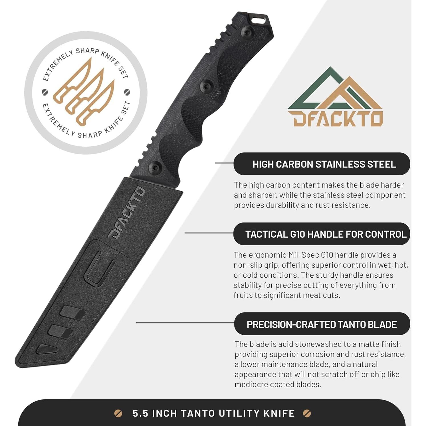 Cuchillo Utilitario DFACKTO Interceptor 5.5" Acero Inoxidable