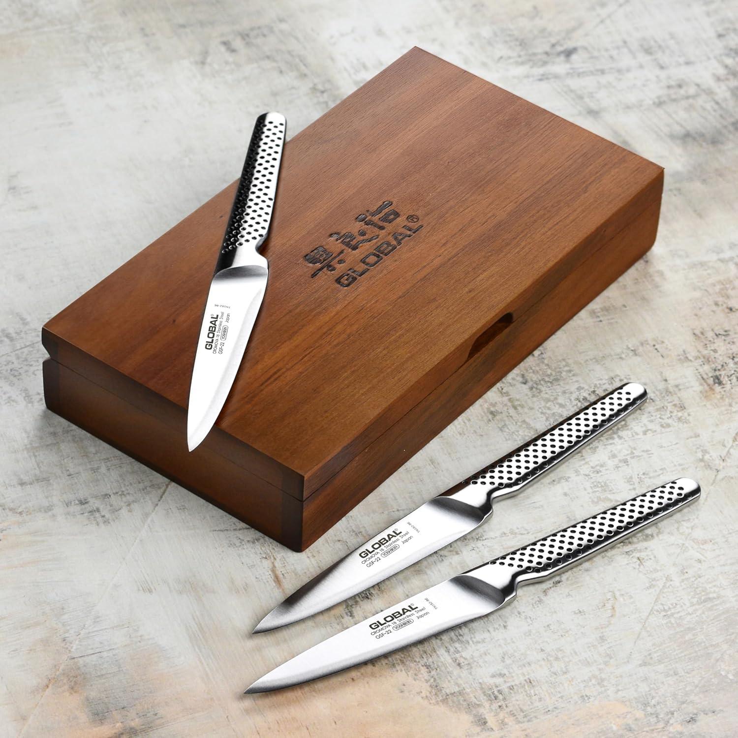 Juego de Cuchillos de Carne Global Fine Edge - 6 Piezas - Hecho en Japón