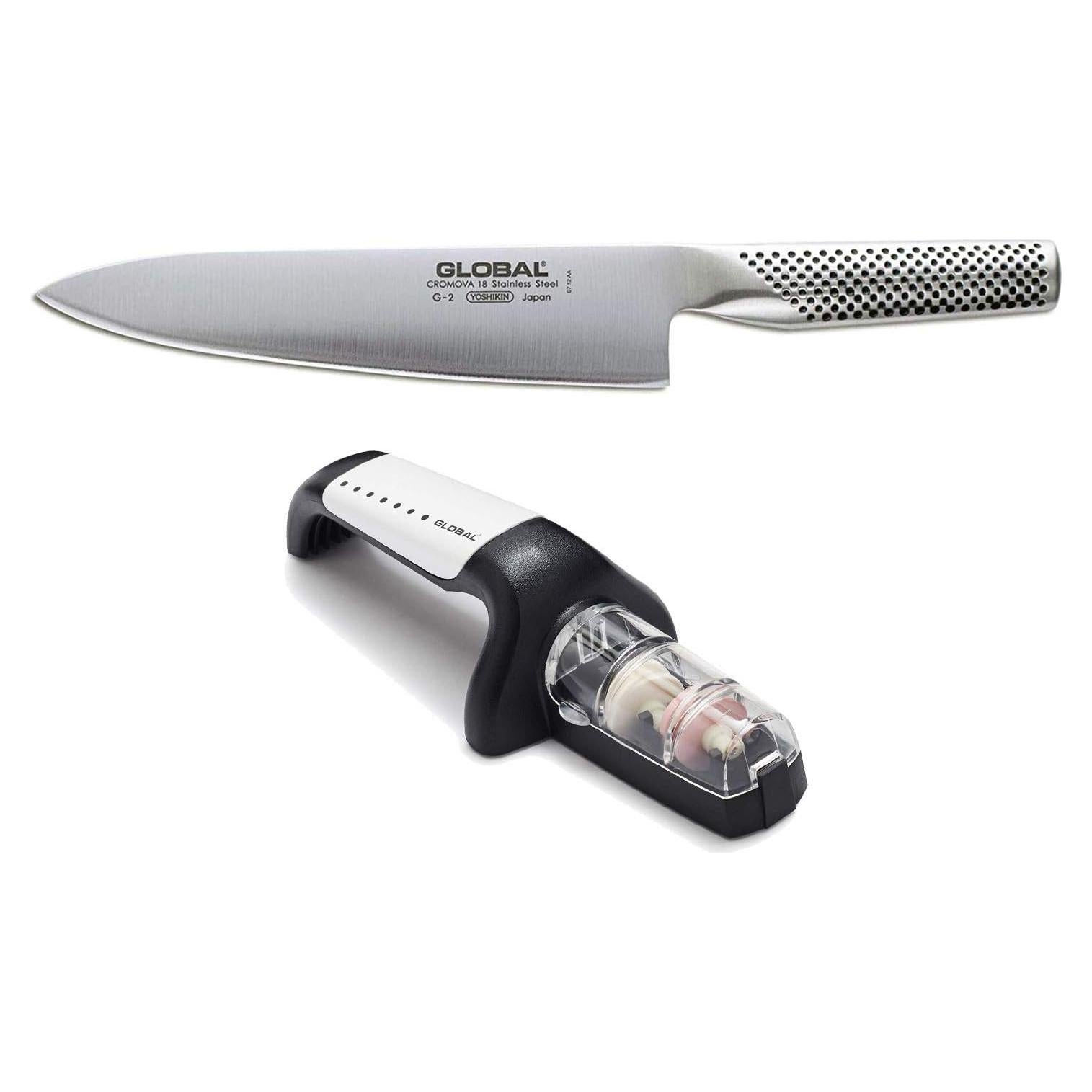 Cuchillo de Chef Global G-91 Acero Inoxidable 20.32 cm Blanco