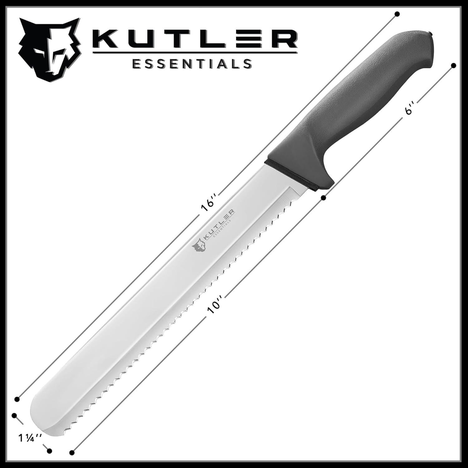 Cuchillo de Pan KUTLER 25.4 cm Acero Inoxidable Serrado
