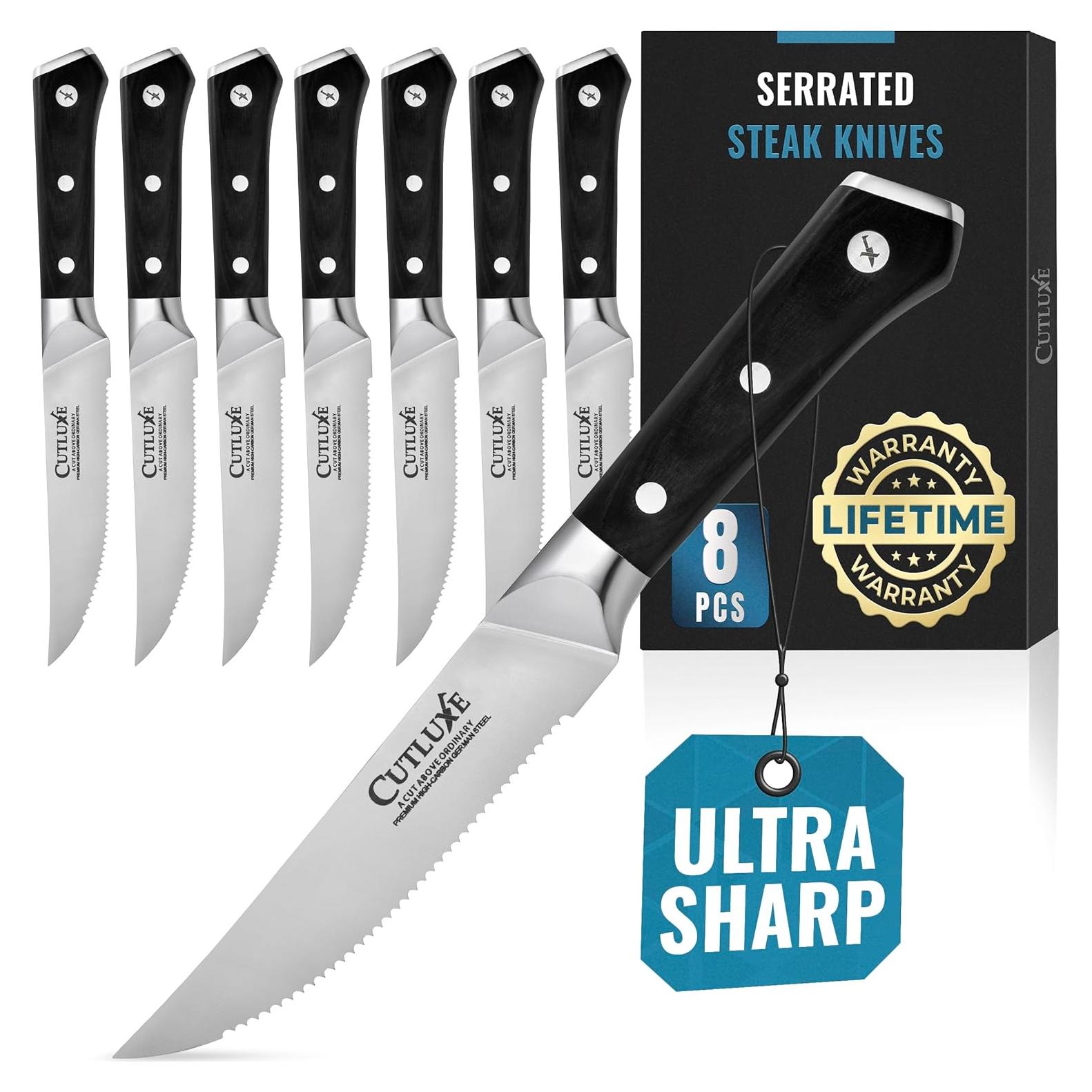 Juego de Cuchillos de Carne Cutluxe 8 Piezas Acero Alemán