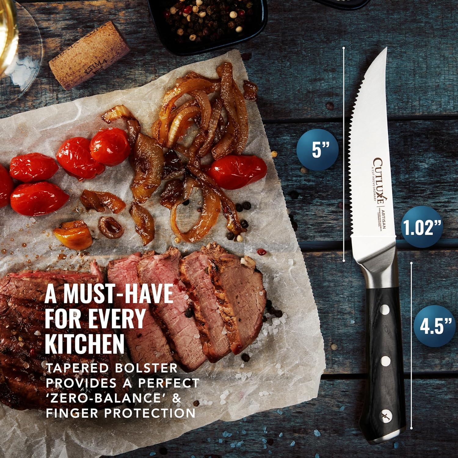 Juego de Cuchillos de Carne Cutluxe 8 Piezas Acero Alemán