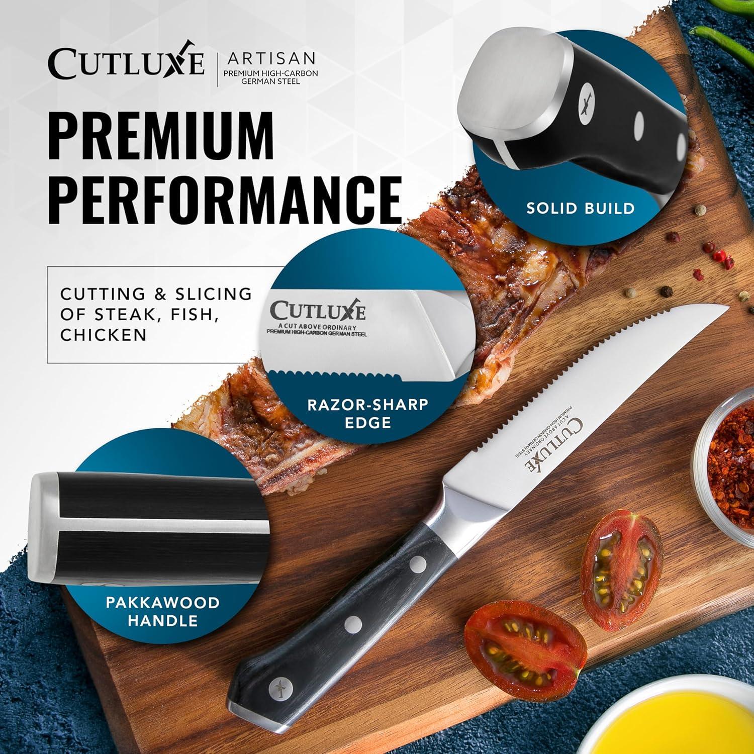 Juego de Cuchillos de Carne Cutluxe 8 Piezas Acero Alemán