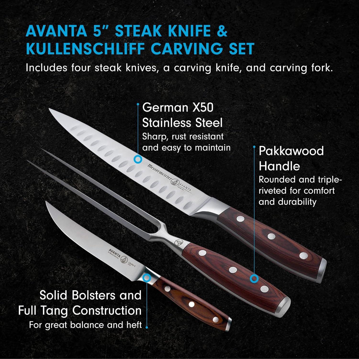 Juego de Cuchillos Forjados Messermeister Avanta - 6 Piezas