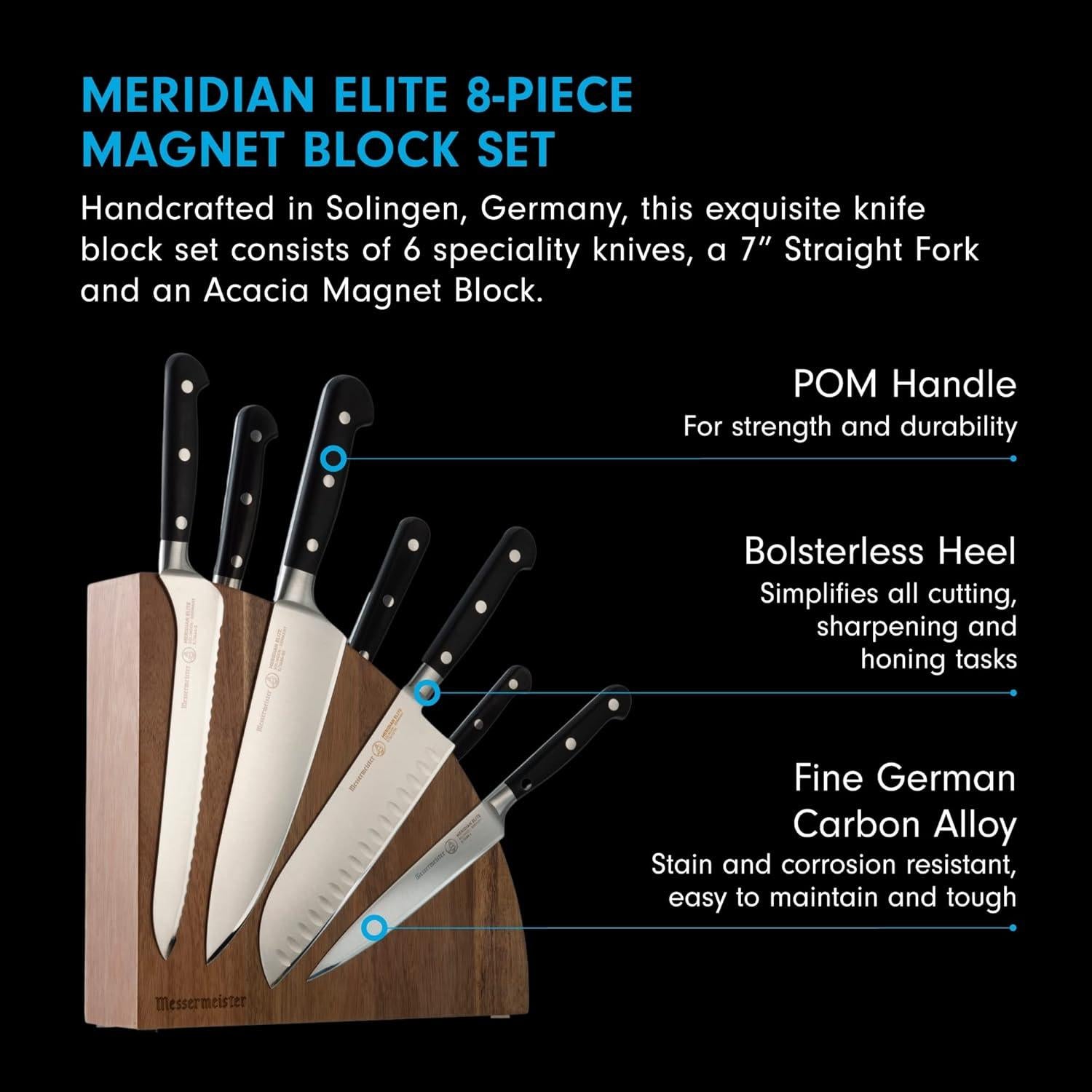 Set de Cuchillos de Cocina Messermeister Meridian Elite 8 Pzas