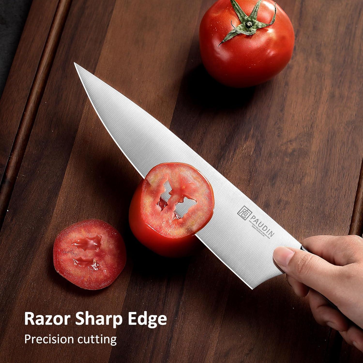 Juego de Cuchillos de Cocina PAUDIN 15 Piezas Acero Alemán