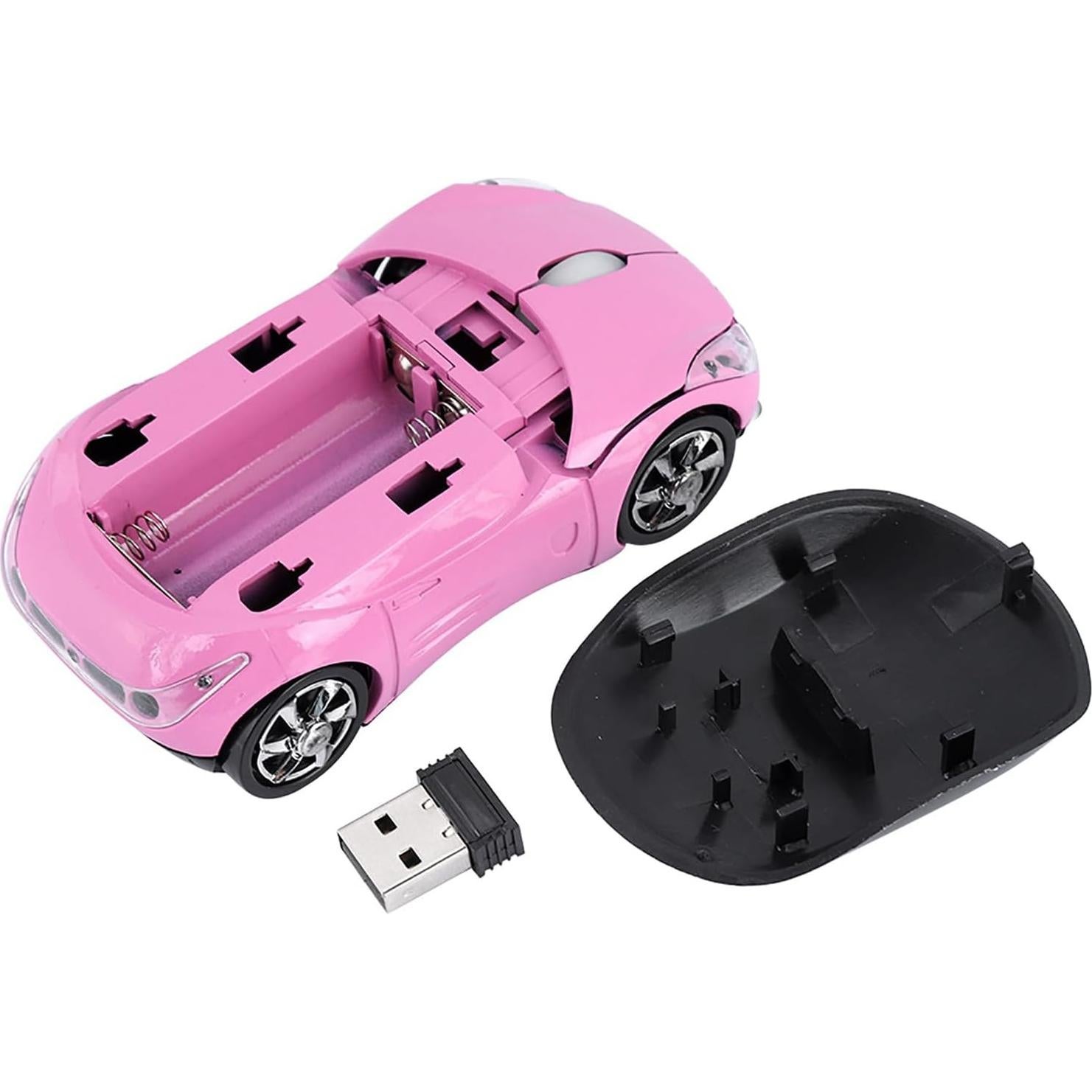 Ratón ASHATA 2.4G Rosa Óptico 1600DPI para PC