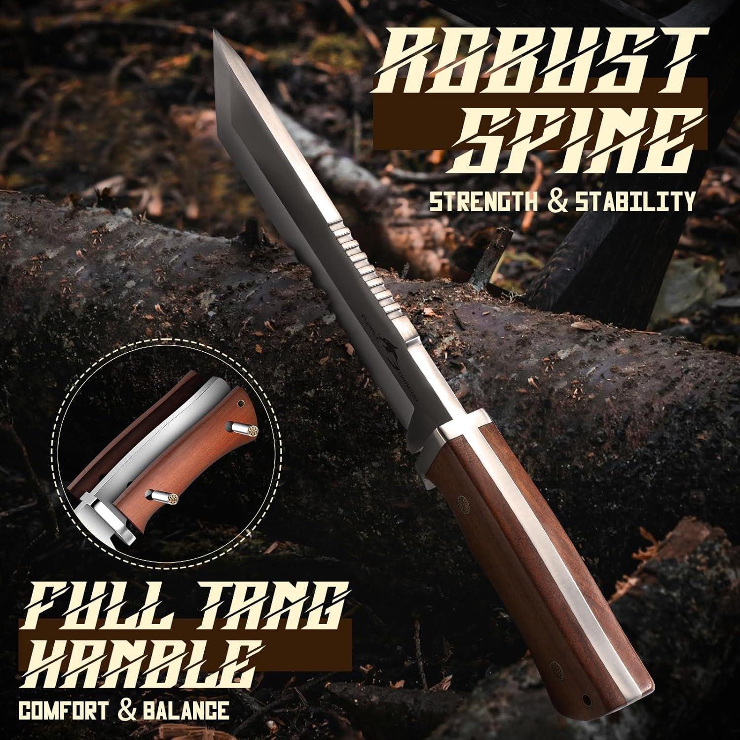 Cuchillo Tanto Japonés Dragón Púrpura 22.86 cm con Funda