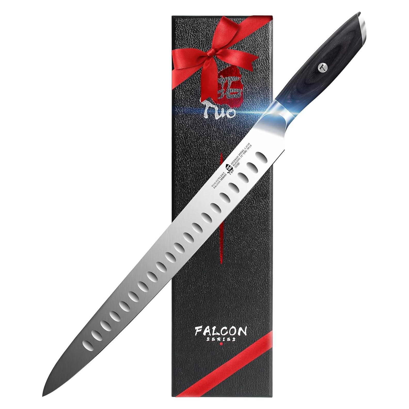 Cuchillo de Rebanar TUO 30.48 cm Acero Alemán Pakkawood