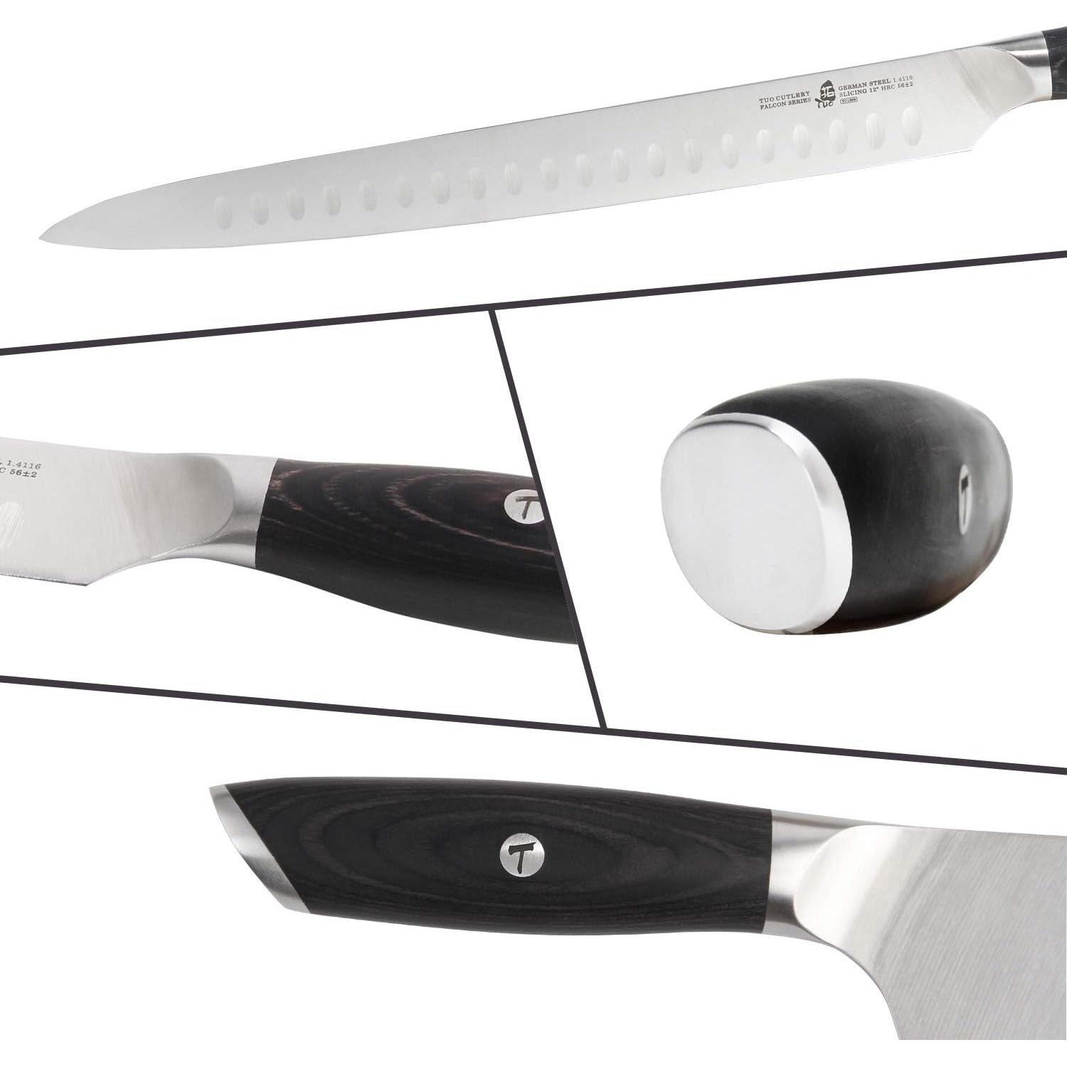 Cuchillo de Rebanar TUO 30.48 cm Acero Alemán Pakkawood