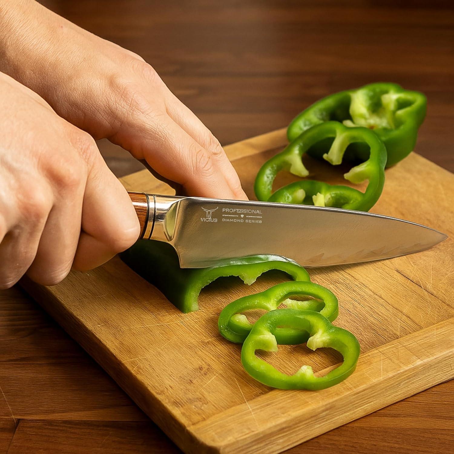 Cuchillo de Utilidad VICIUS 12.7 cm Acero Damasco 67 Capas