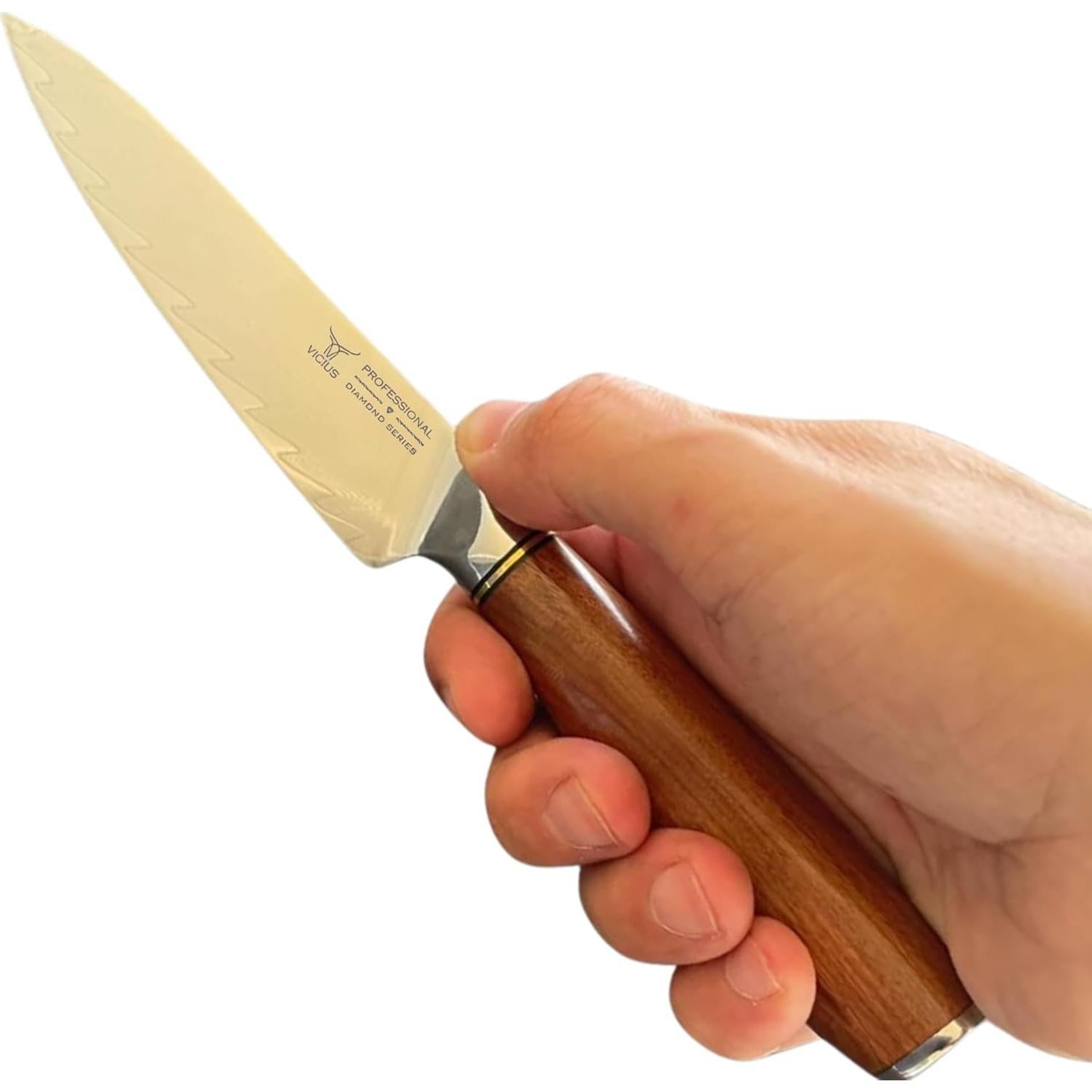 Cuchillo de Utilidad VICIUS 12.7 cm Acero Damasco 67 Capas