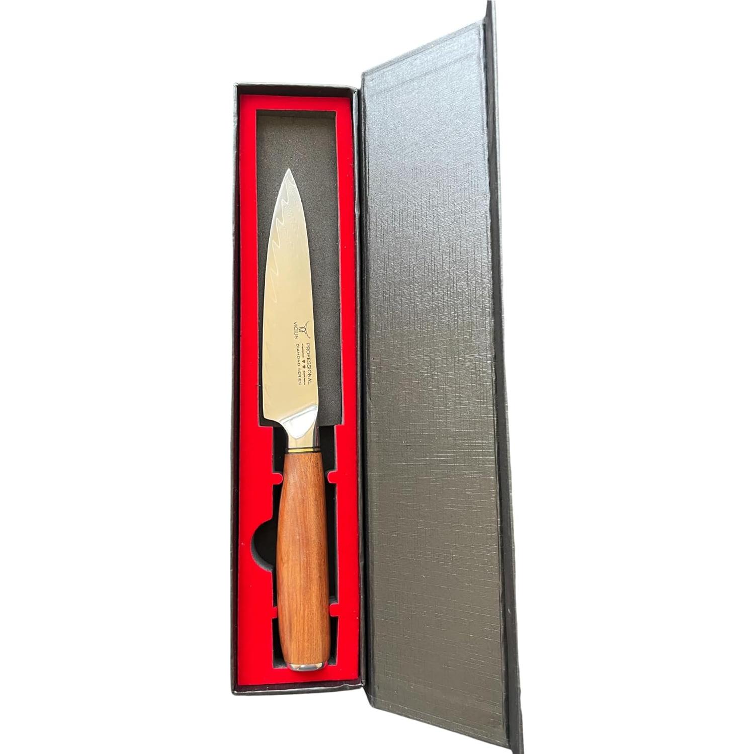 Cuchillo de Utilidad VICIUS 12.7 cm Acero Damasco 67 Capas