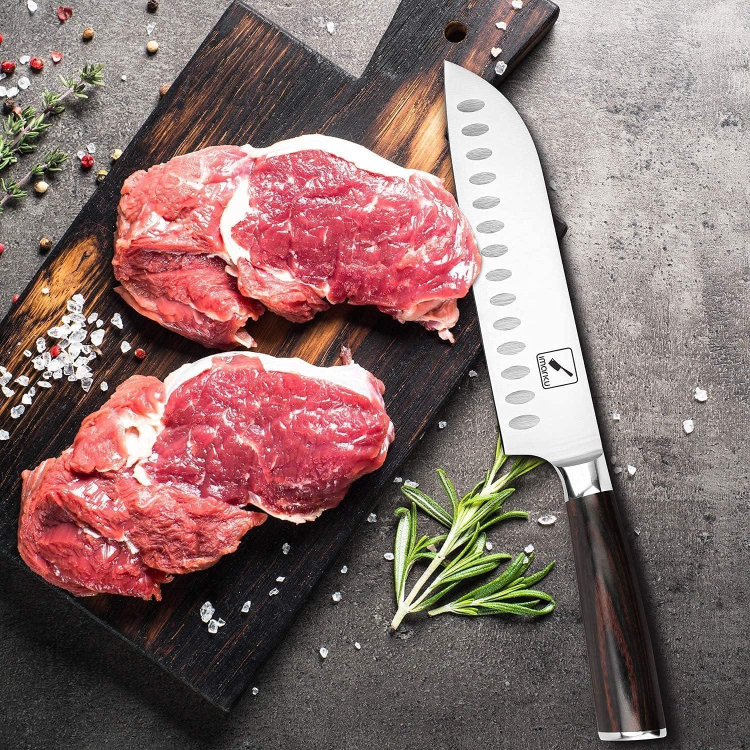 Cuchillo de Chef Santoku imarku 18 cm Acero Inoxidable Ultra Afilado