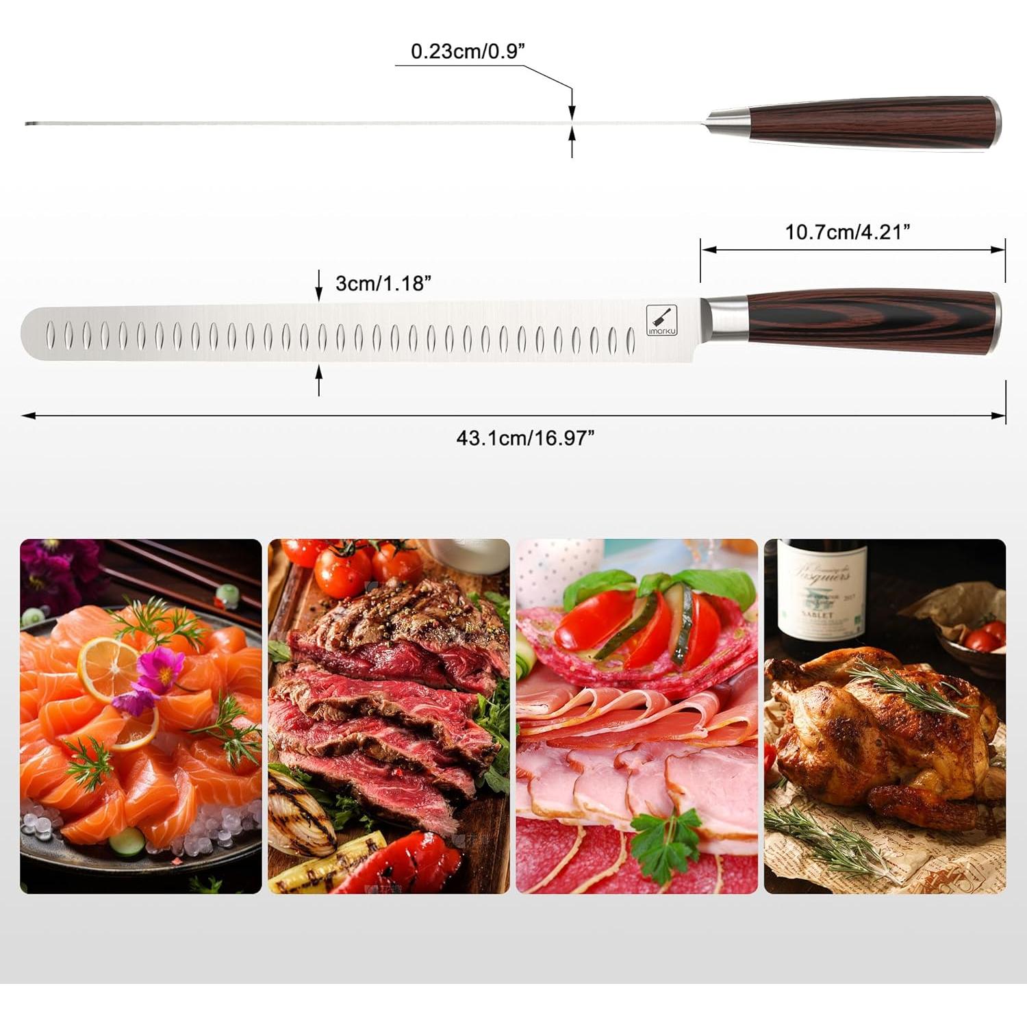 Cuchillo de Chef Santoku imarku 18 cm Acero Inoxidable Ultra Afilado