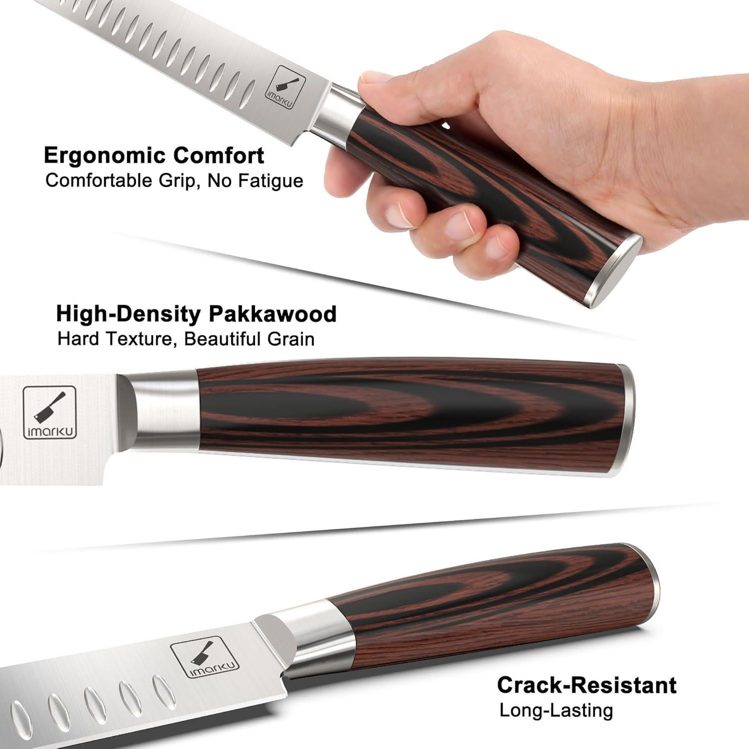 Cuchillo de Chef Santoku imarku 18 cm Acero Inoxidable Ultra Afilado