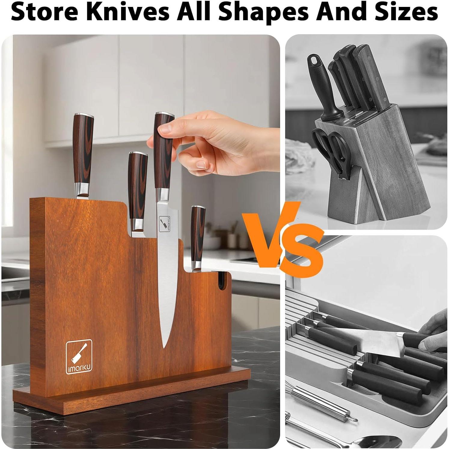Bloque Magnético para Cuchillos imarku 33x25cm con Afilador