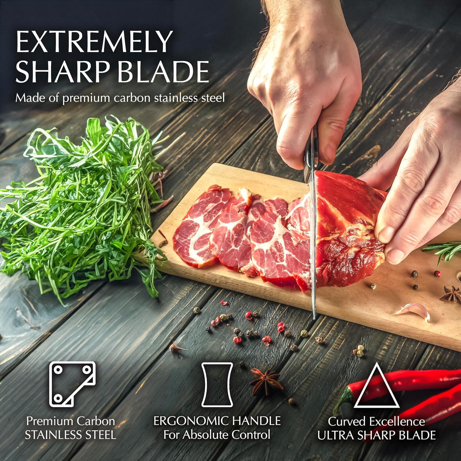 Juego de Cuchillos de Cocina 14 Piezas Moss & Stone Negro