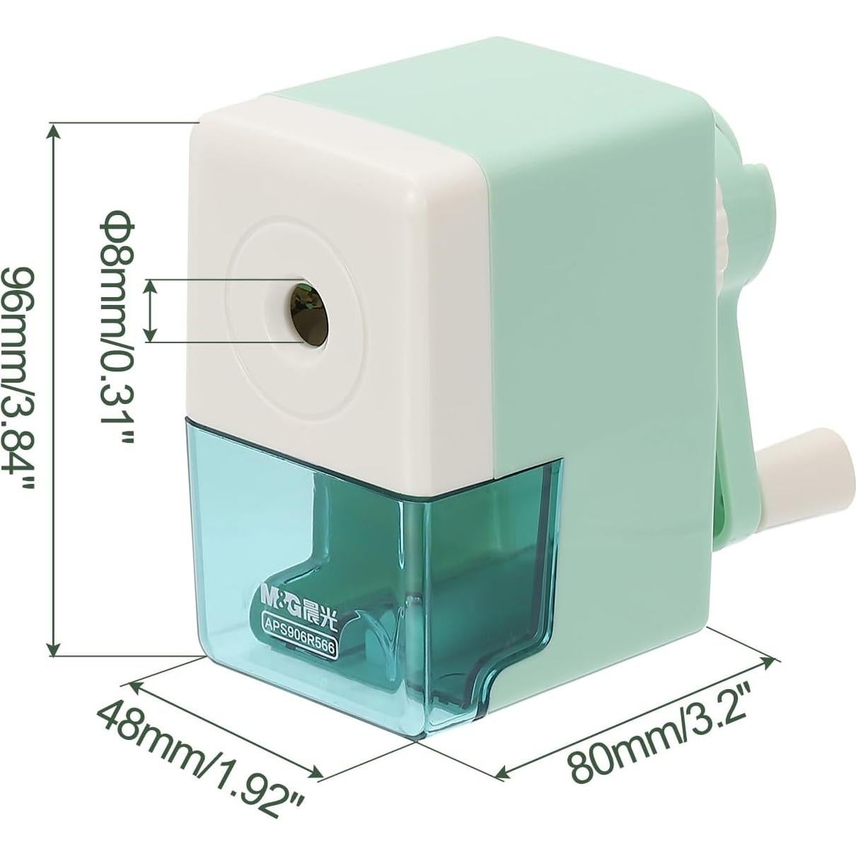 Sacapuntas Manual M&G Verde con Punta Ajustable y Cuchilla Helicoidal