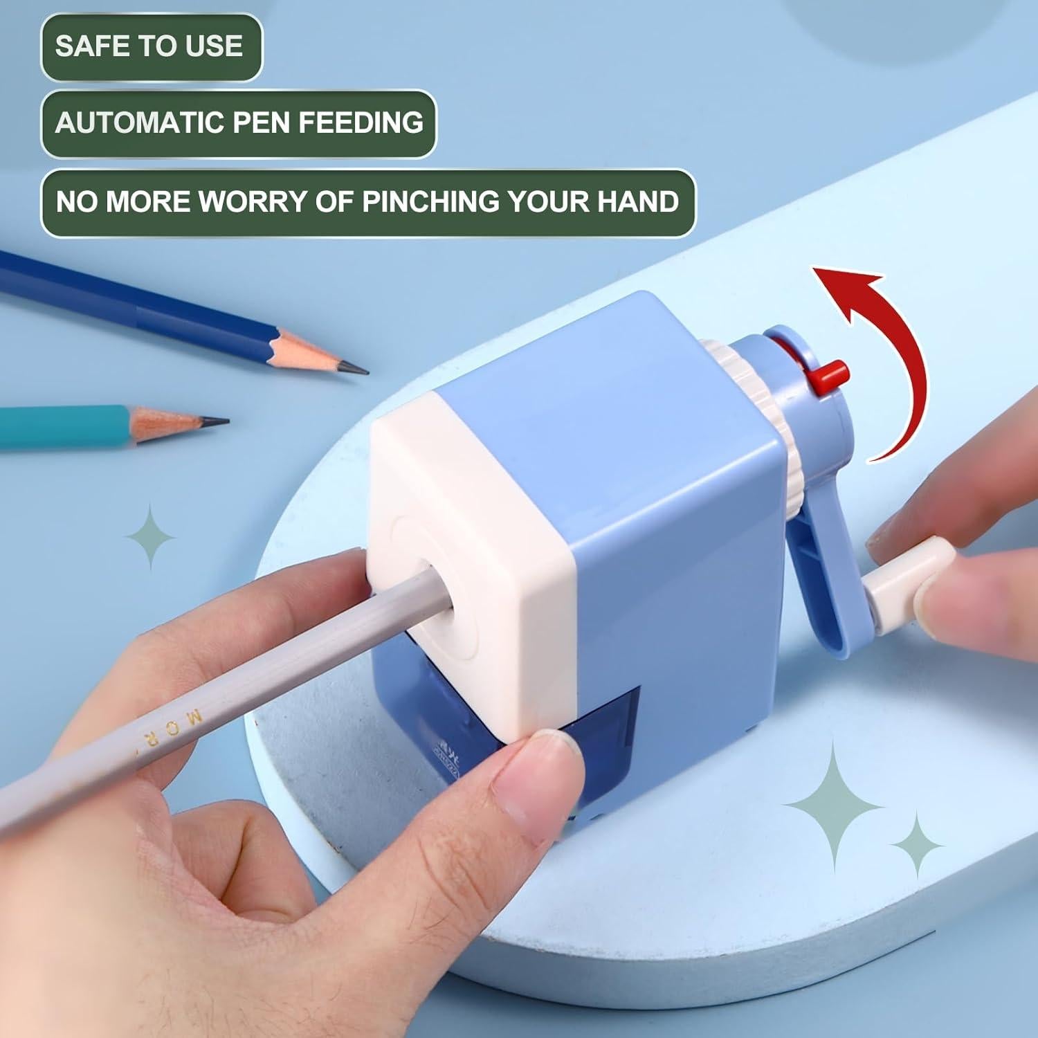 Sacapuntas Manual M&G Verde con Punta Ajustable y Cuchilla Helicoidal