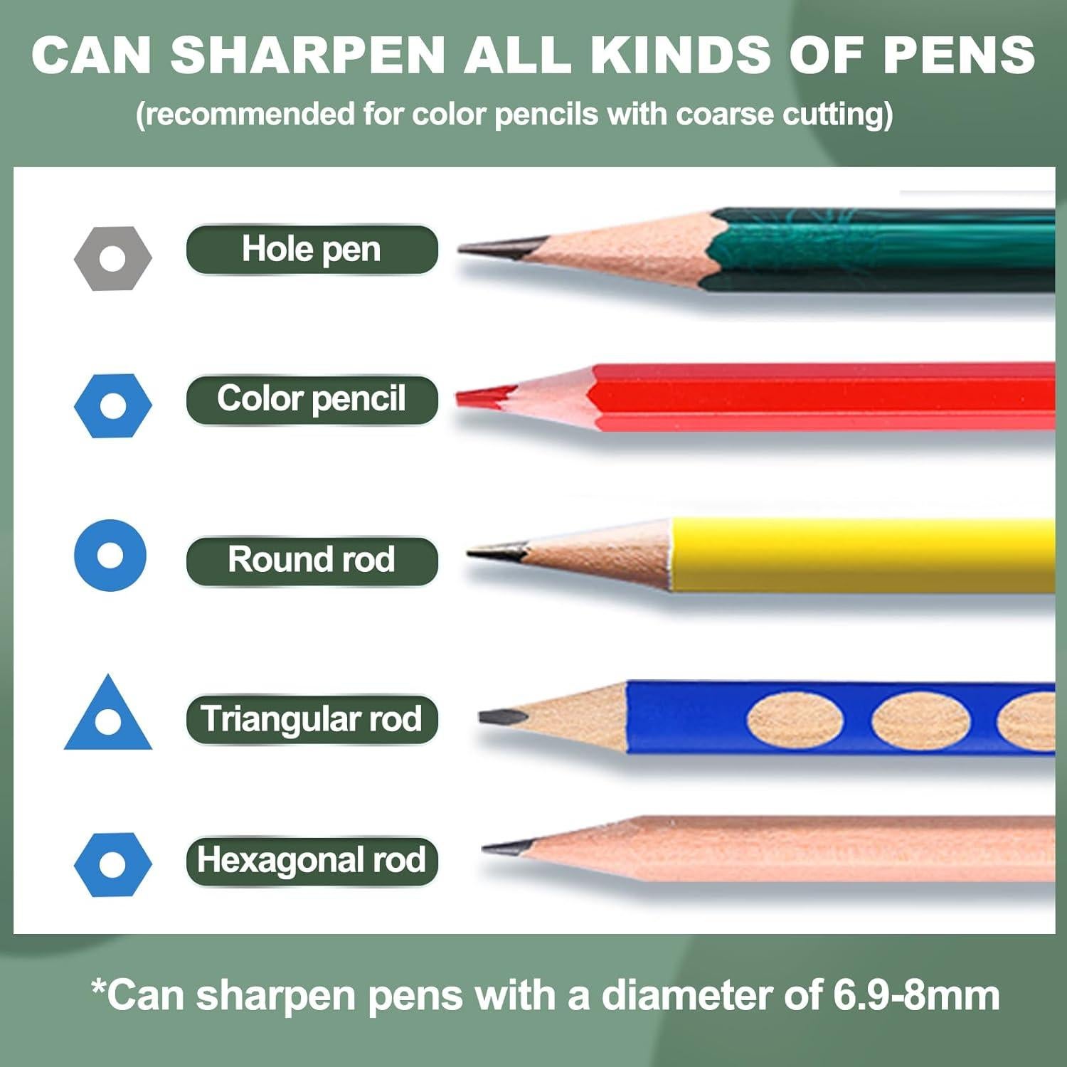 Sacapuntas Manual M&G Verde con Punta Ajustable y Cuchilla Helicoidal