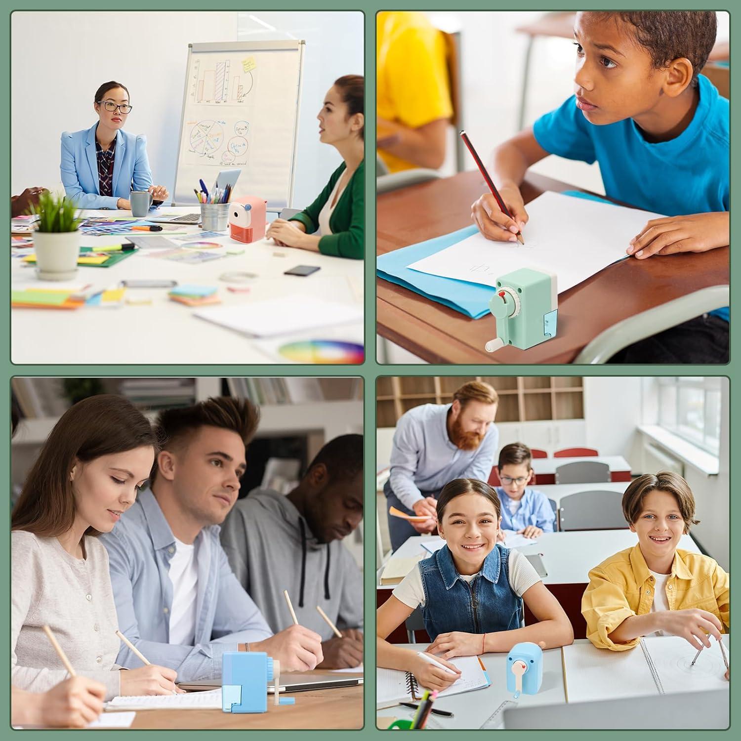 Sacapuntas Manual M&G Verde con Punta Ajustable y Cuchilla Helicoidal