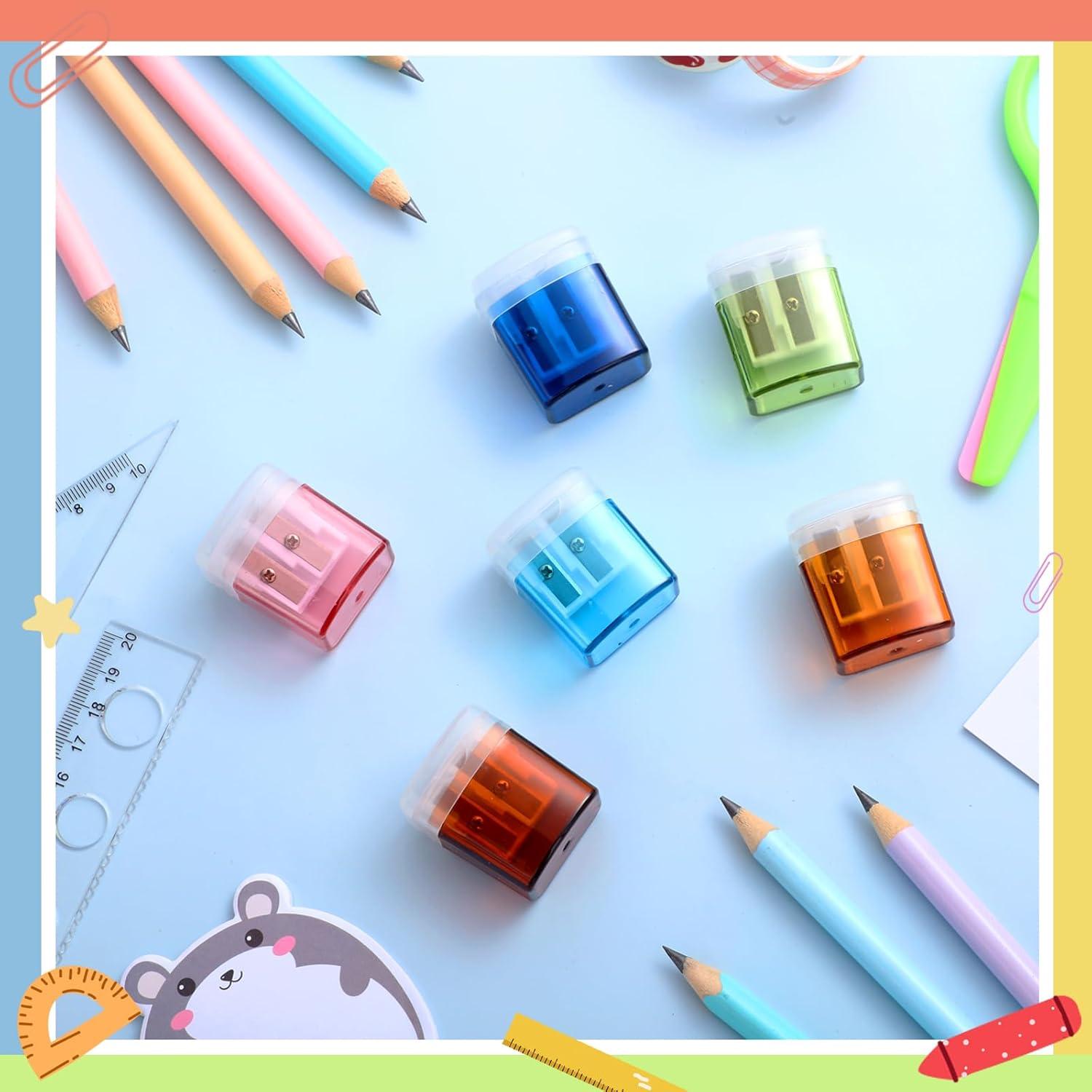 Sacapuntas Manual Doble Agujero Zhanmai - 24 Piezas Colores