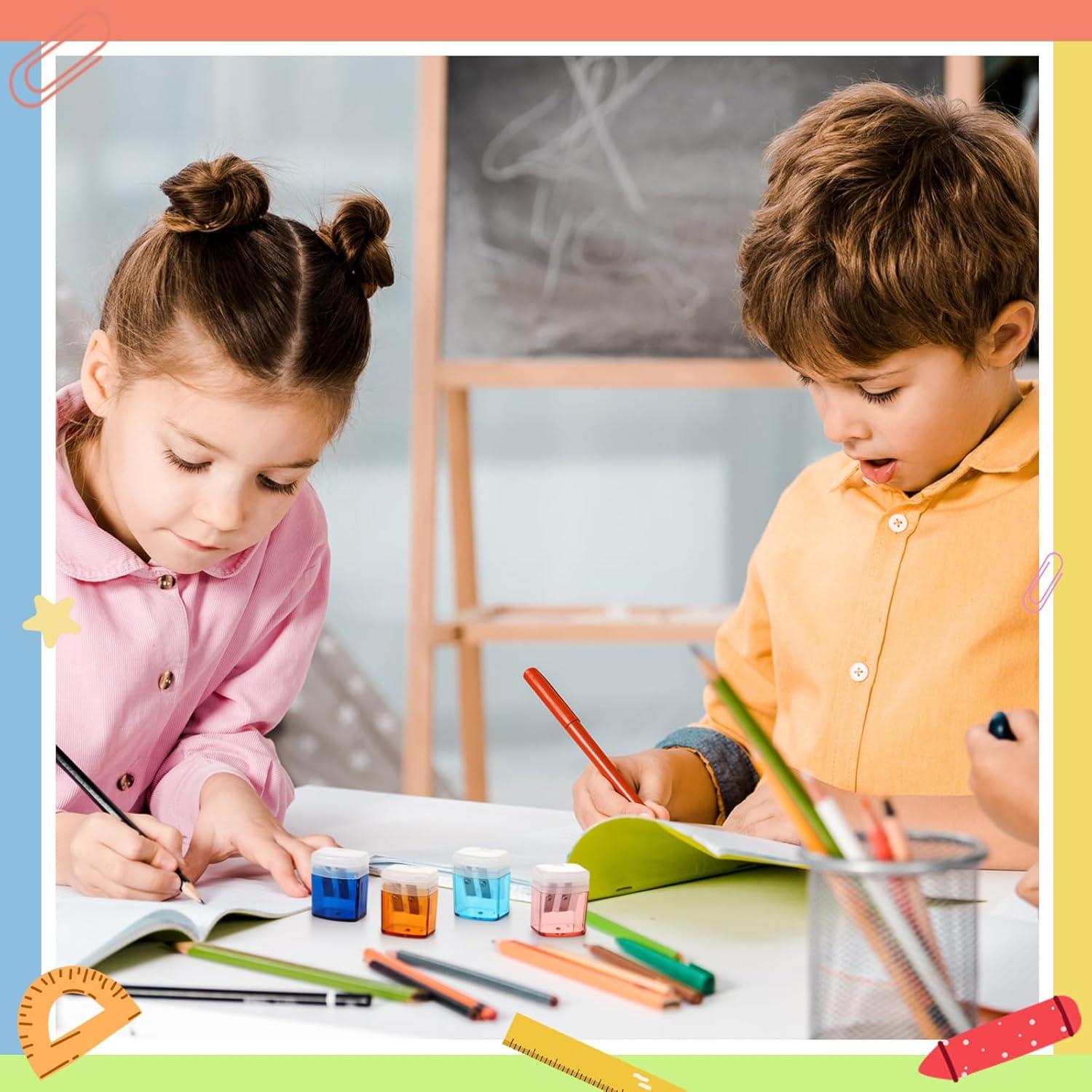 Sacapuntas Manual Doble Agujero Zhanmai - 24 Piezas Colores