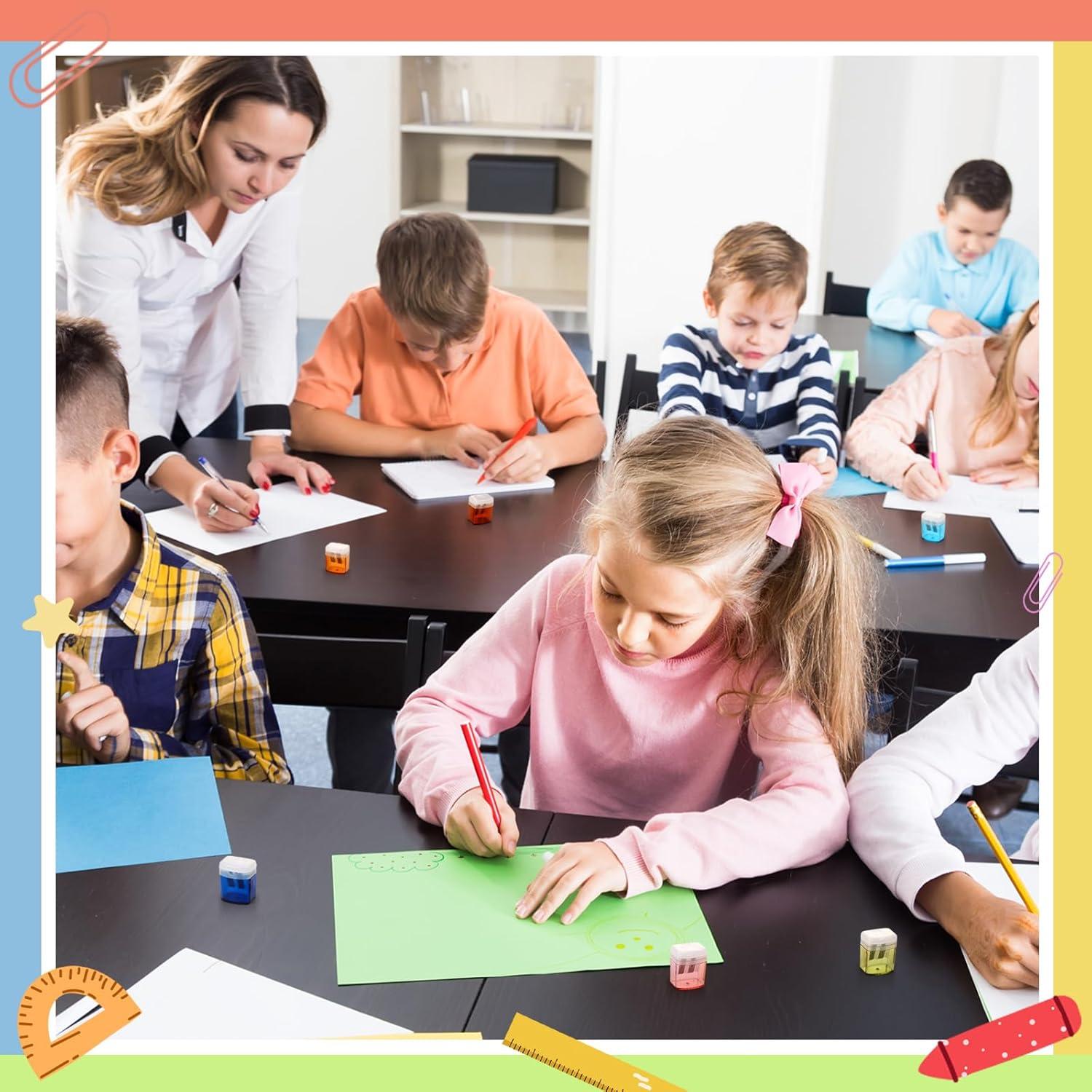 Sacapuntas Manual Doble Agujero Zhanmai - 24 Piezas Colores