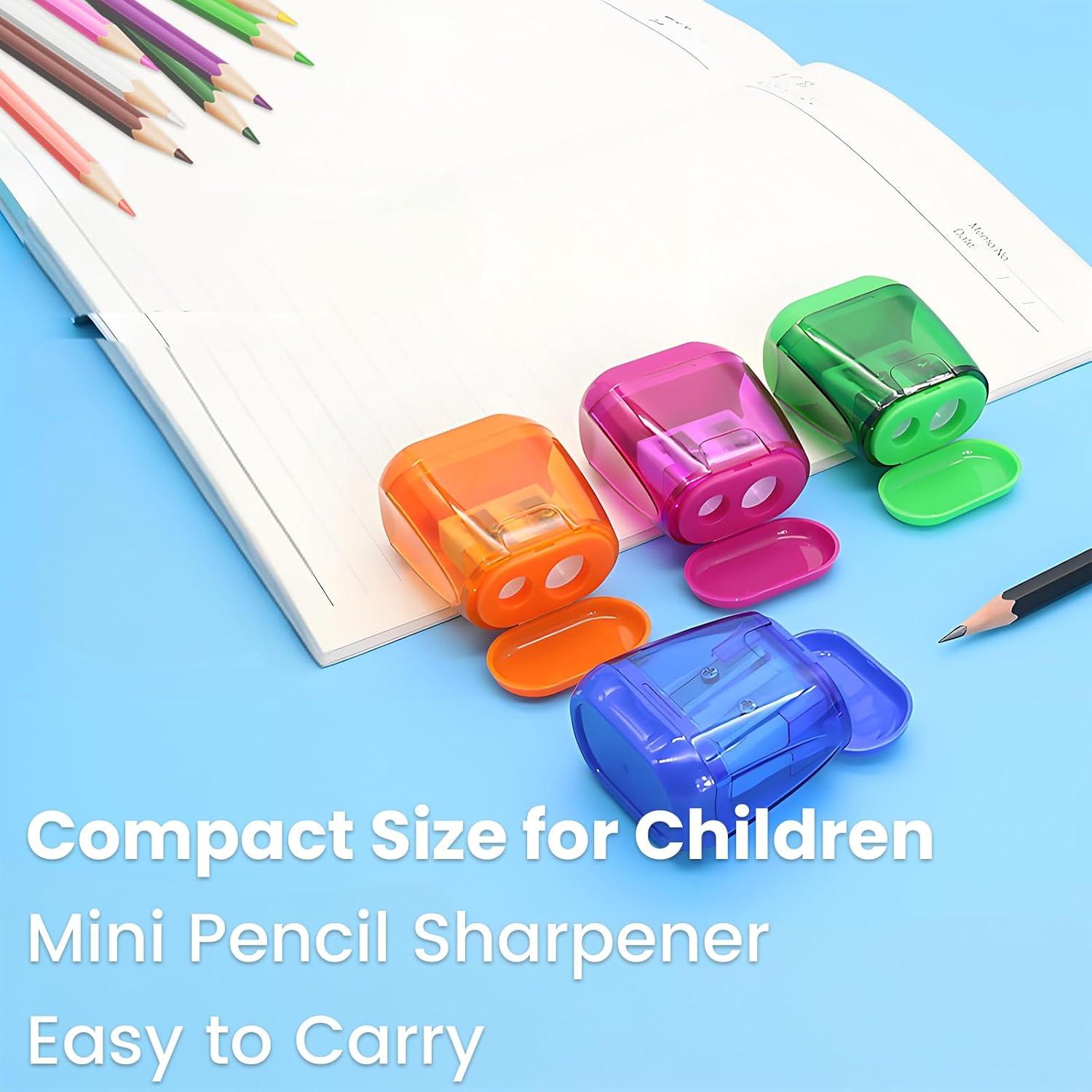 Paquete de 7 Sacapuntas Manuales Aurbuex Doble Orificio