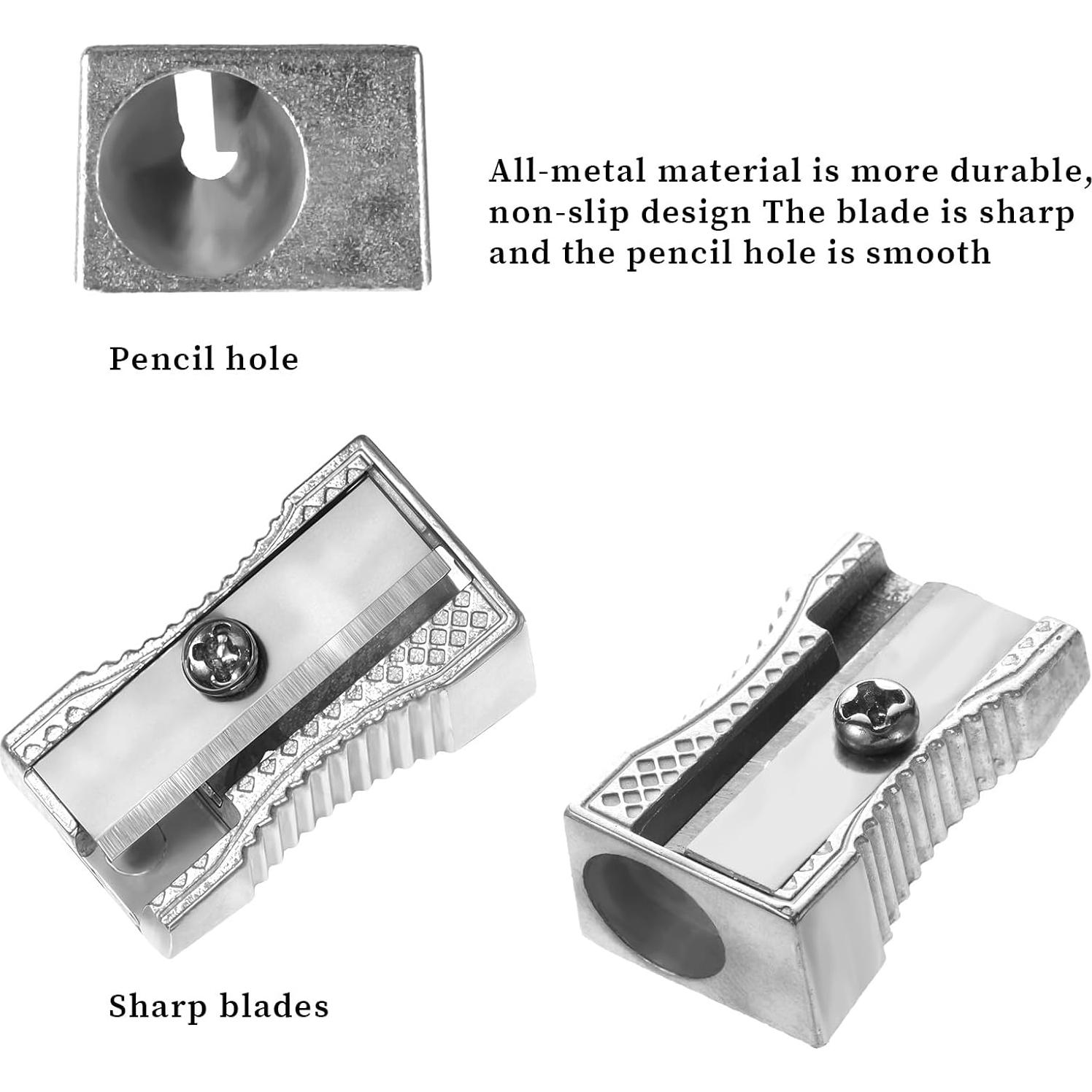 24 Sacapuntas Manuales Metálicos Xthrotsenk Un Solo Orificio